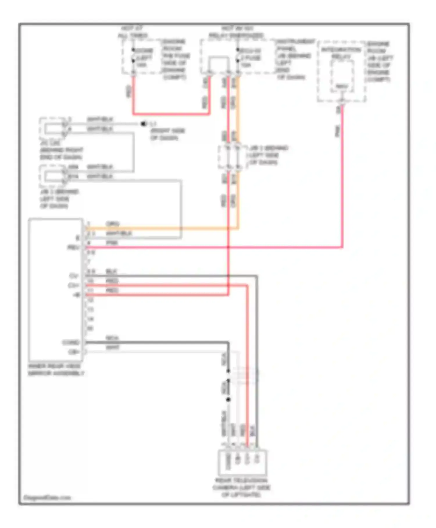 Prius Toyota III (2009-2011): Rear view camera circuit