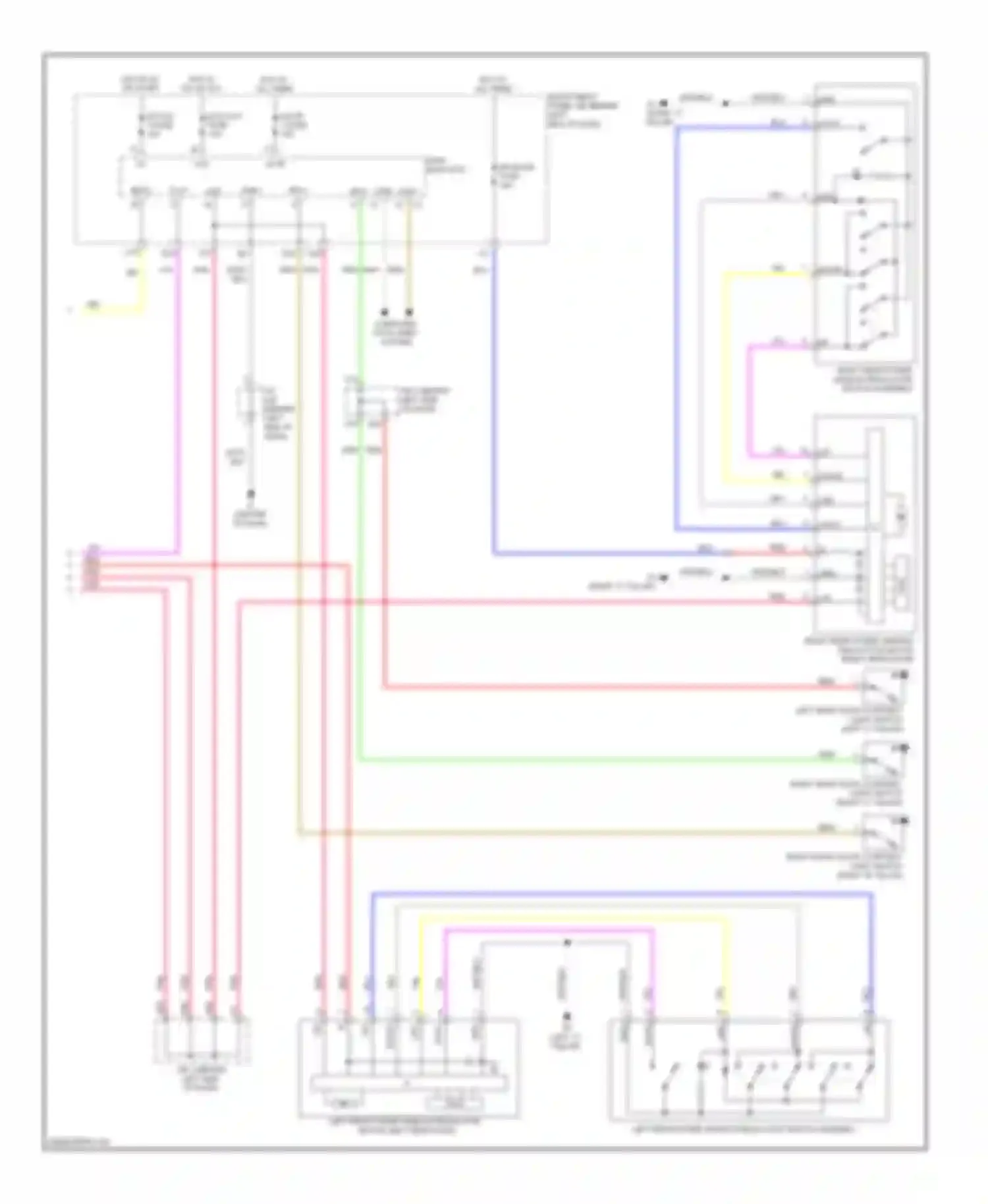 Prius Toyota III (2009-2011): Power windows circuit (2 of 2)