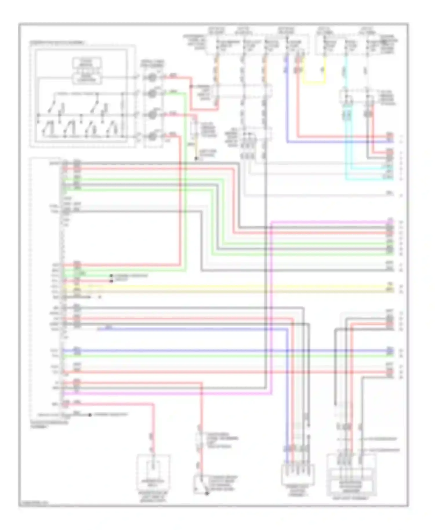 Prius Toyota III (2009-2011): Radio circuit, with navigation with stereo component amplifier (1 of 3)