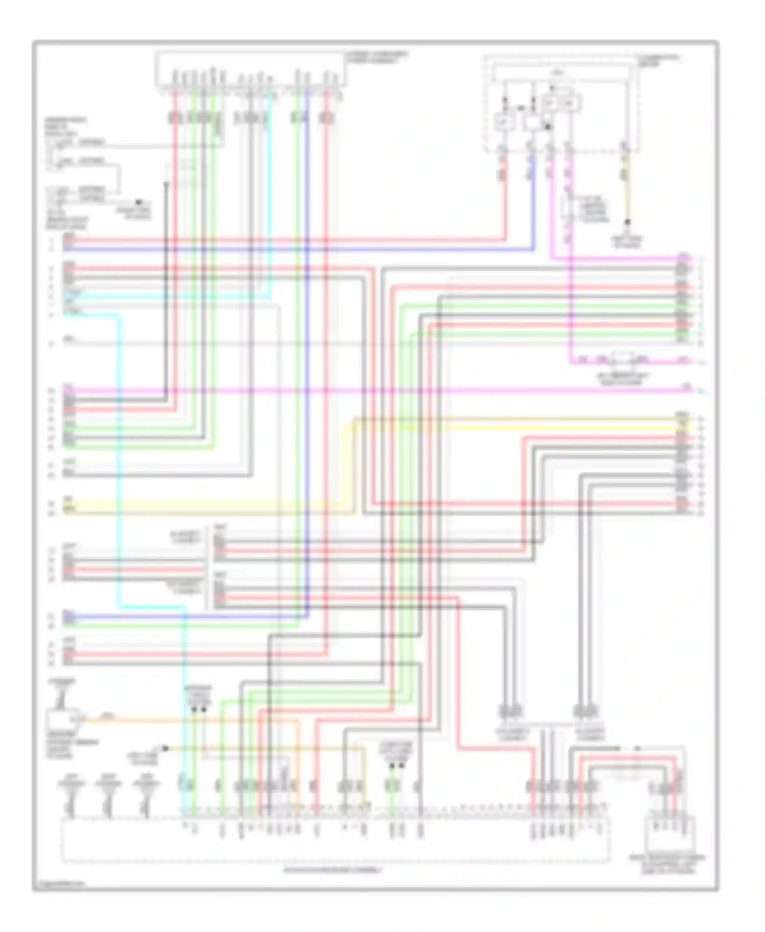 Prius Toyota III (2009-2011): Radio circuit, with navigation with stereo component amplifier (2 of 3)