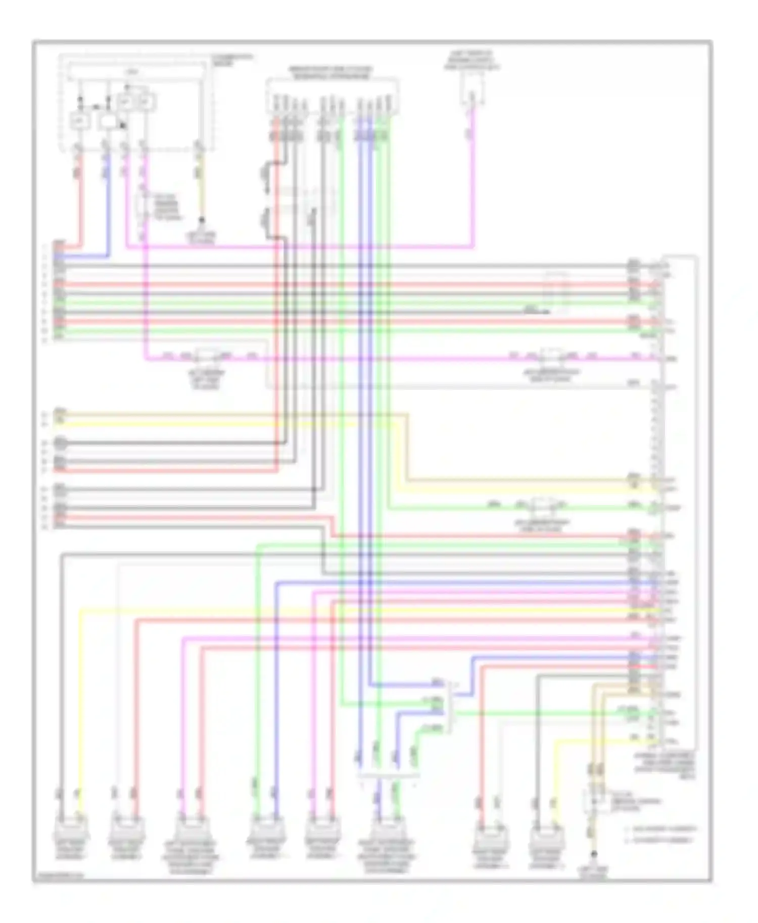 Prius Toyota III (2009-2011): Radio circuit, without navigation with stereo component amplifier (2 of 2)