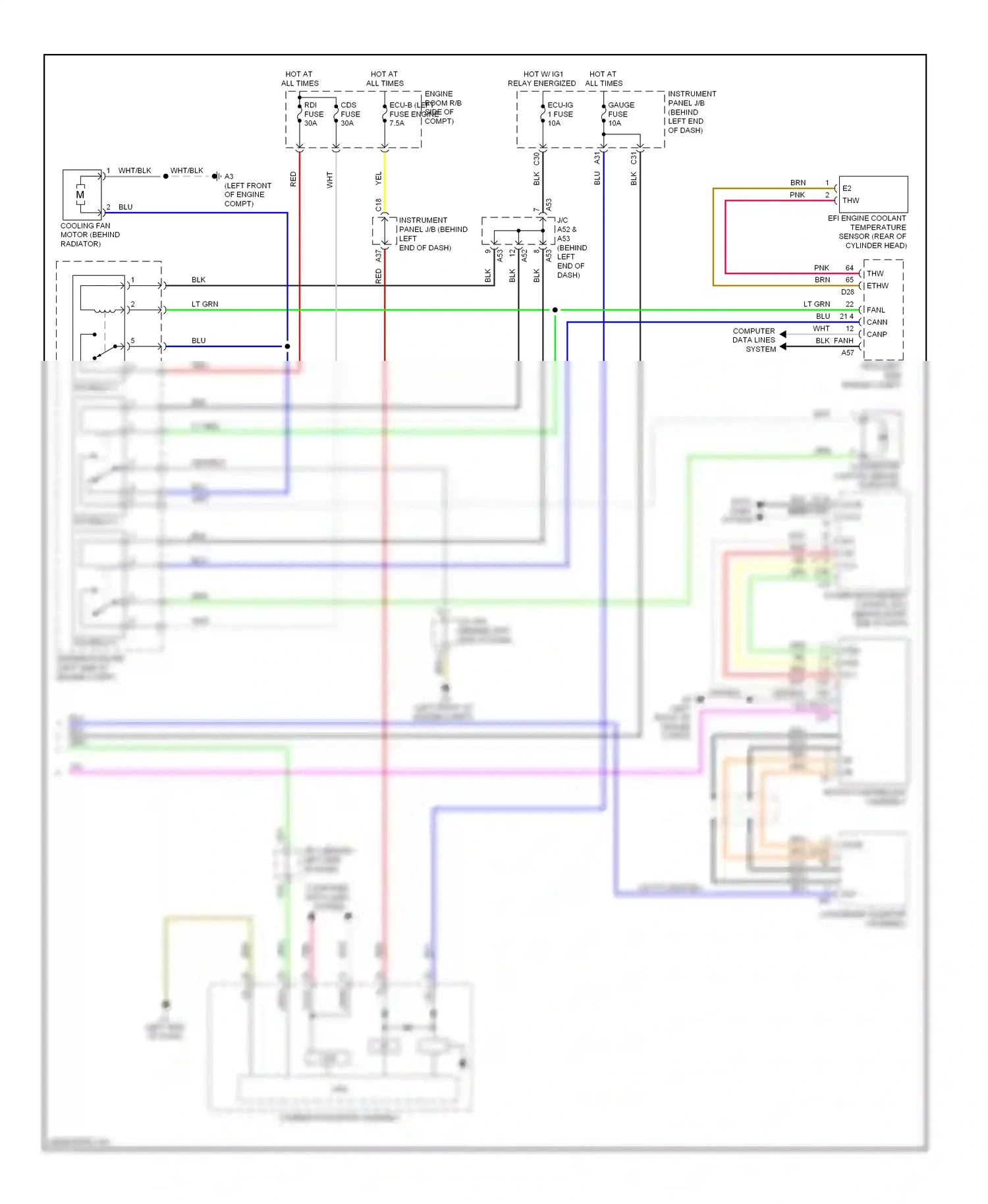 Toyota Prius III (2009-2011) engine compt) wiring diagram  (1 of 3)