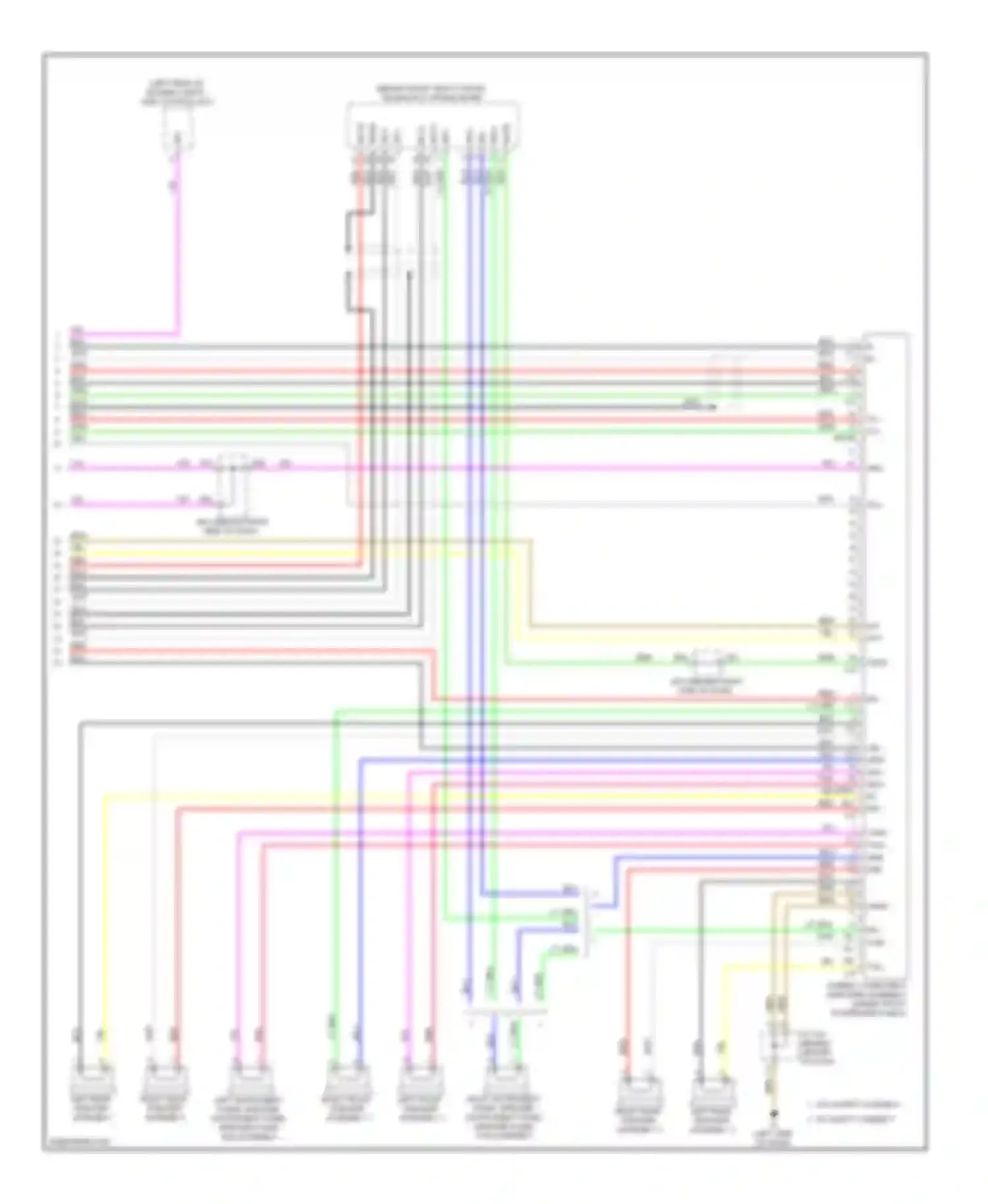 Wiring diagram left rear speaker assembly 2 for Toyota Prius III (2009-2011) (1 of 3)