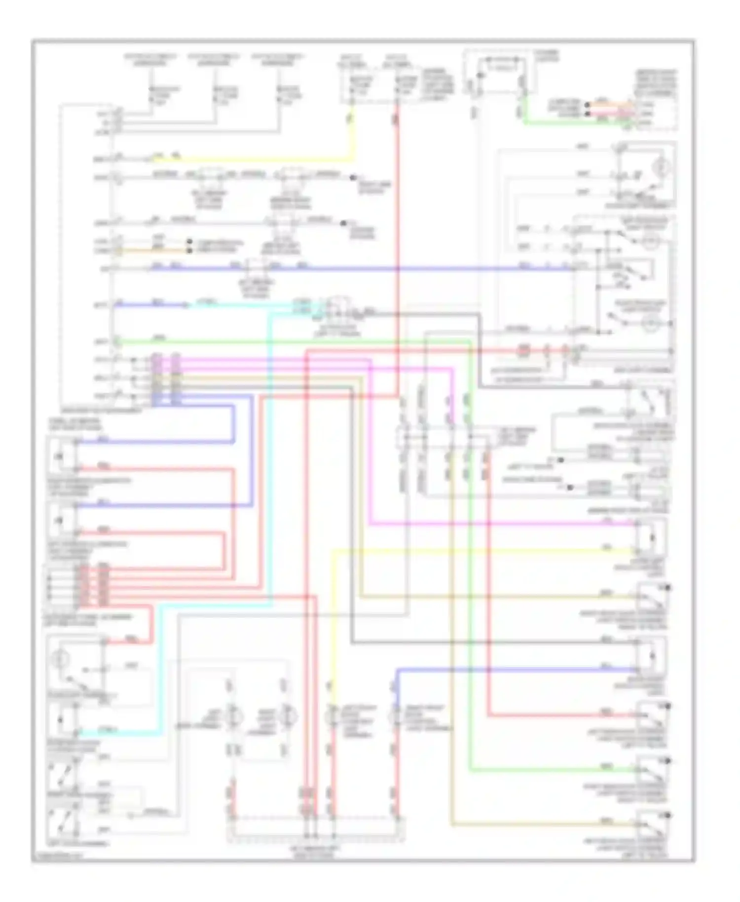 Wiring diagram left visor assembly for Toyota Prius III (2009-2011) (1 of 2)