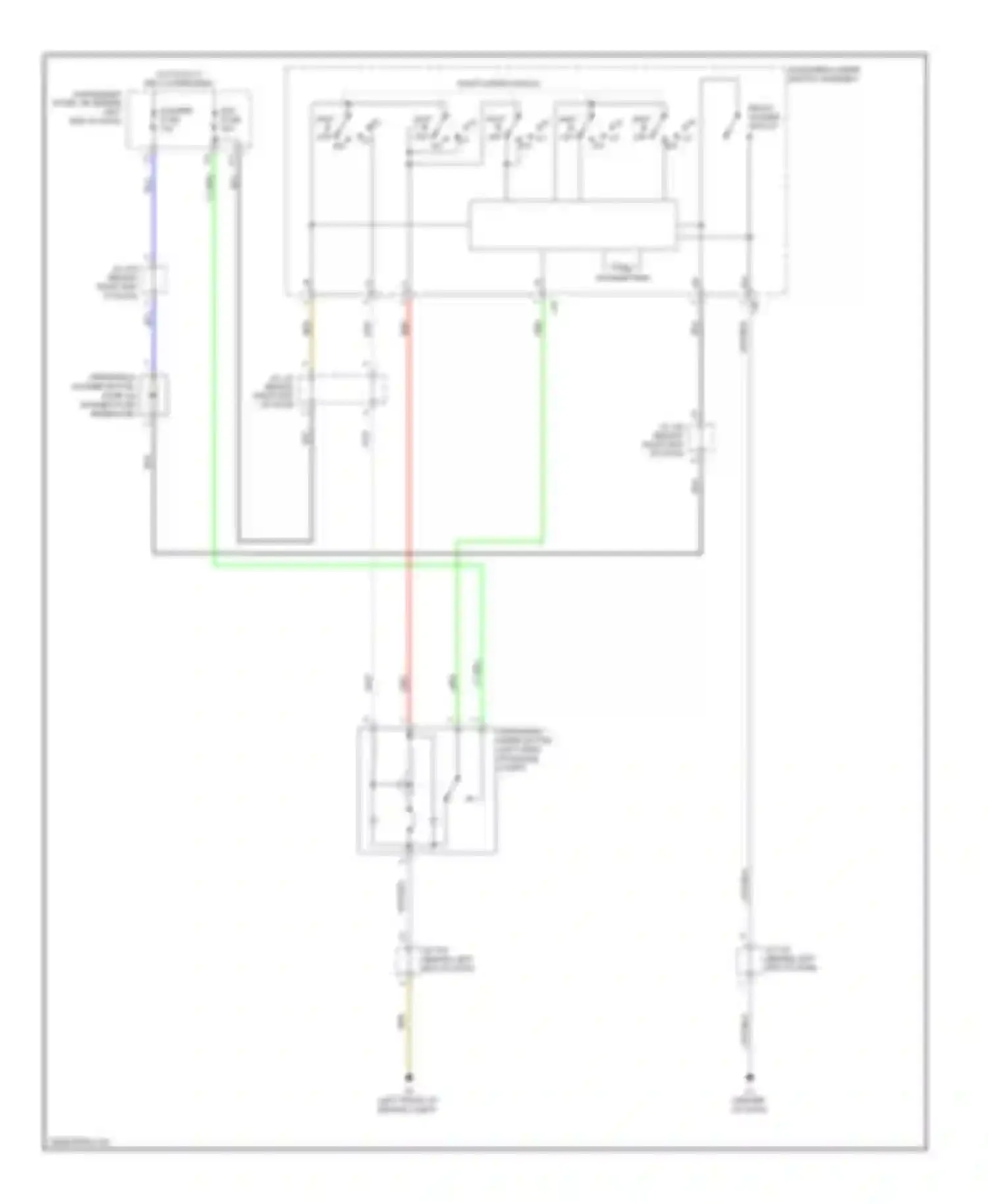 Wiring diagram windshield wiper switch assembly for Toyota Prius III (2009-2011) (1 of 4)