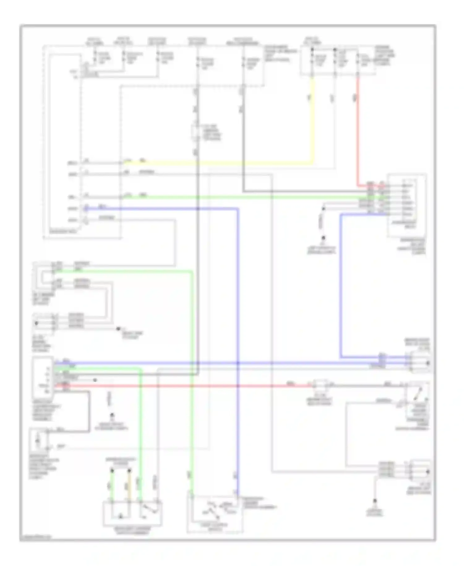 Wiring diagram windshield wiper switch assembly for Toyota Prius III (2009-2011) (2 of 4)