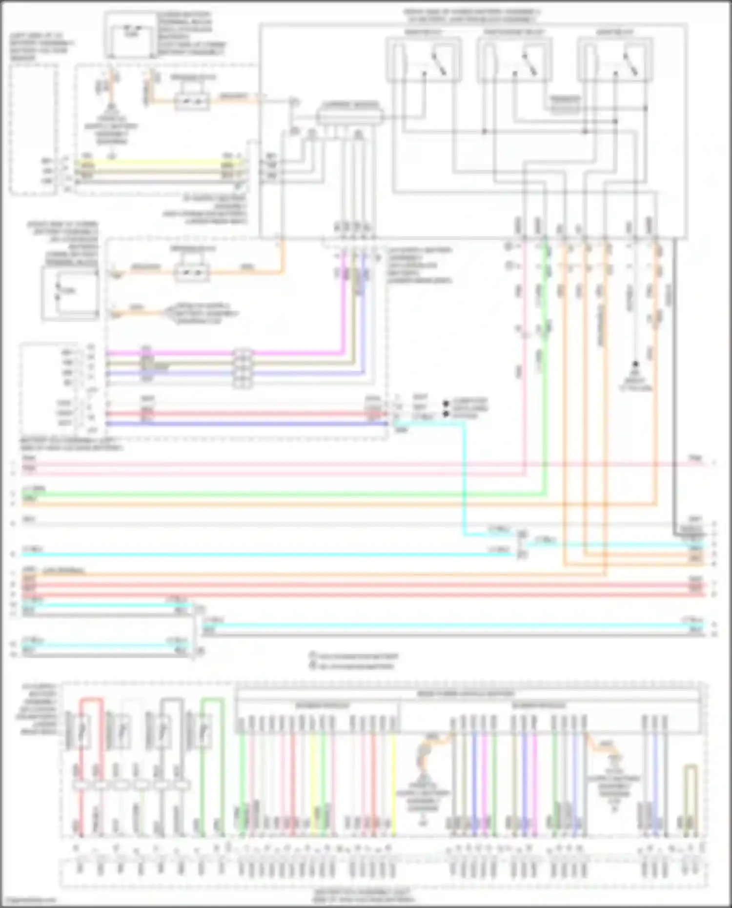 Prius Toyota IV facelift (2018-2023): Wiring diagram engine performance 1.8l hybrid, hybrid system circuit (3 of 8)