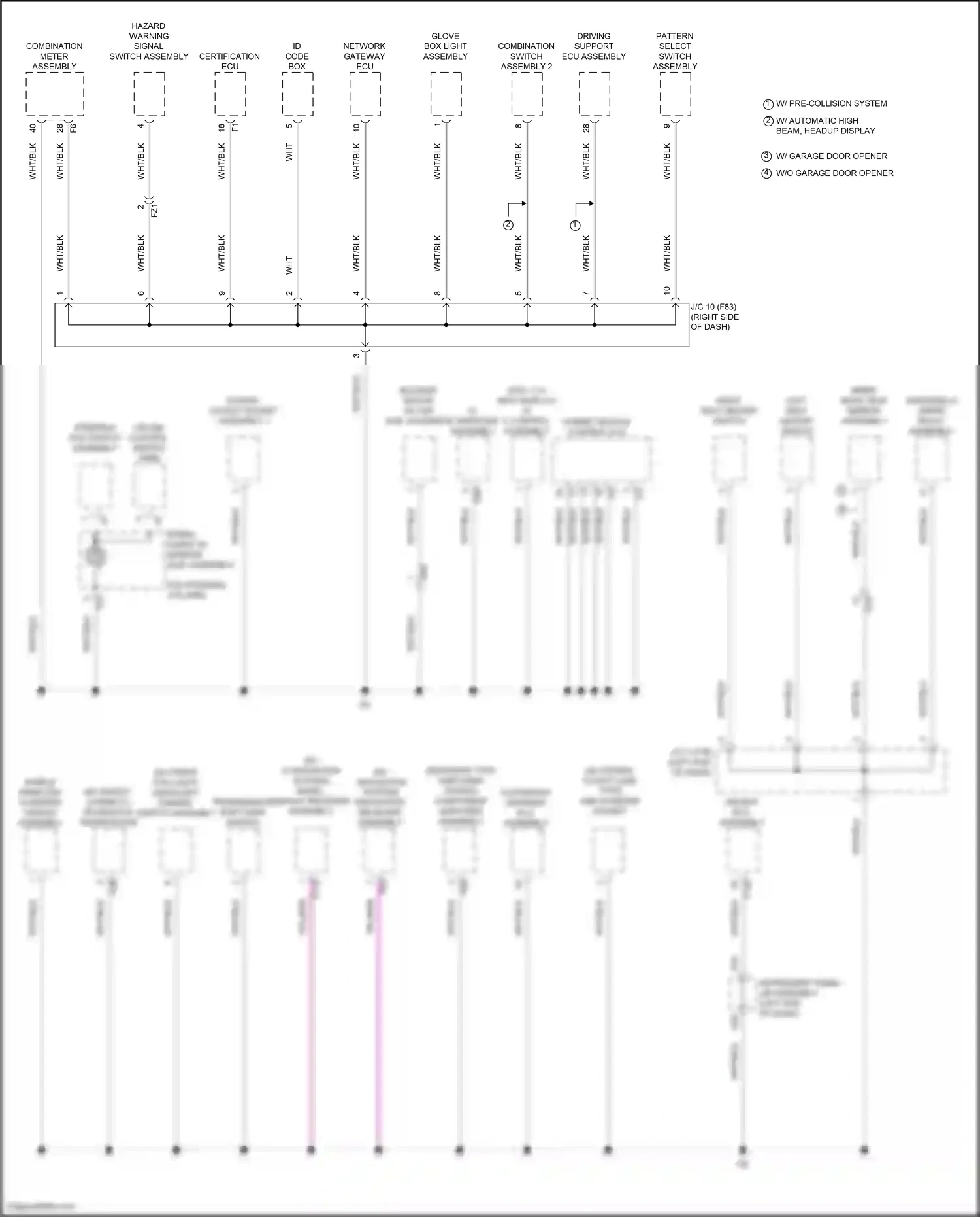 Toyota Prius IV facelift (2018-2023) pattern select switch assembly wiring diagram  (1 of 5)