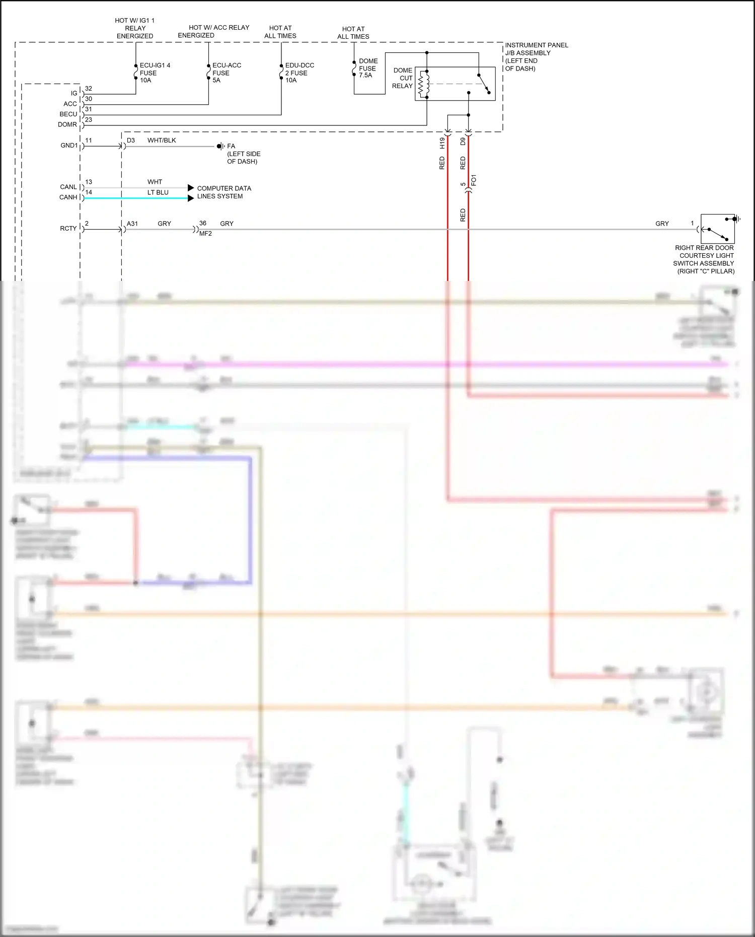 Toyota Prius IV (2015-2019) computer data lines system wiring diagram  (33 of 66)