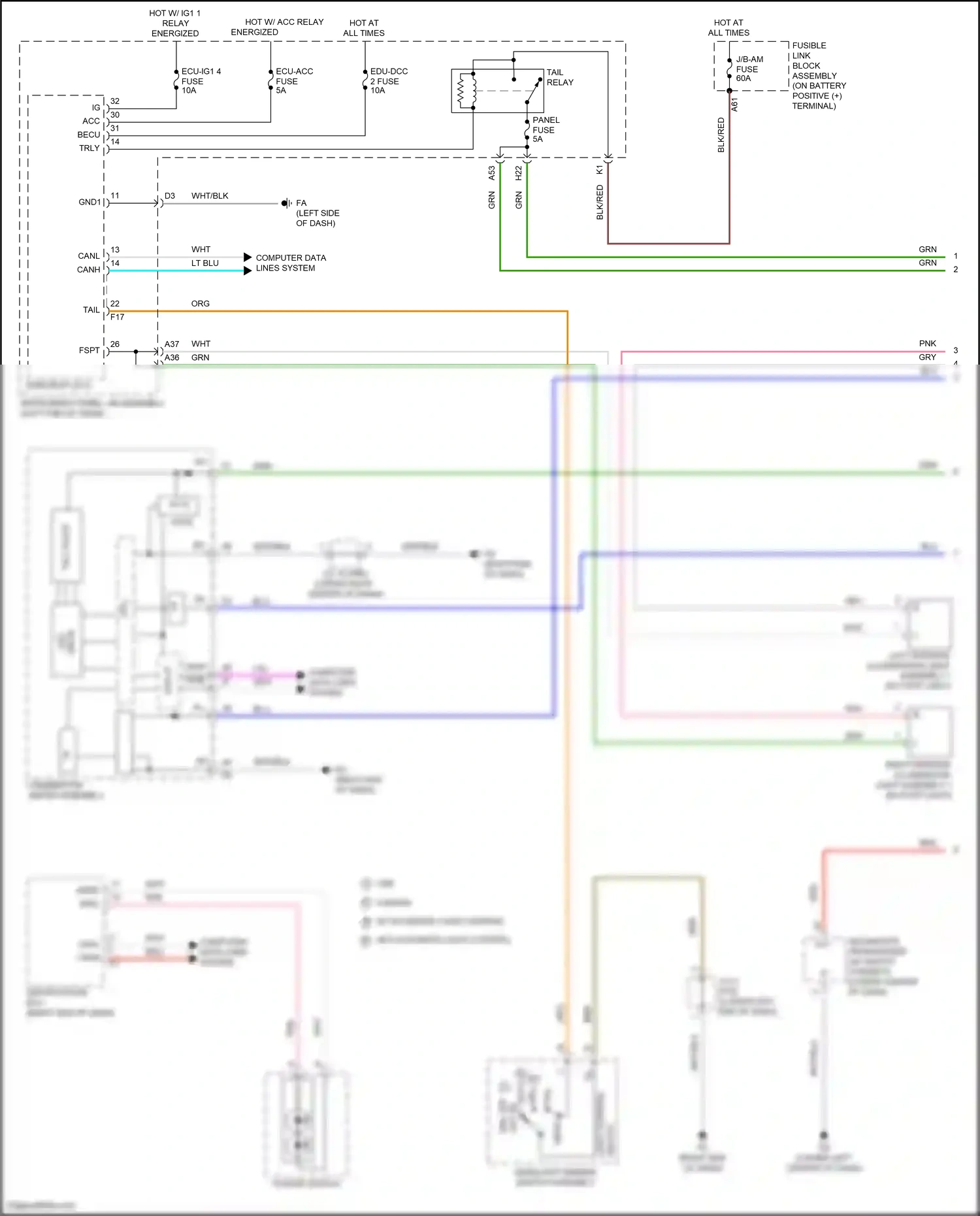 Toyota Prius IV (2015-2019) computer data lines system wiring diagram  (37 of 66)