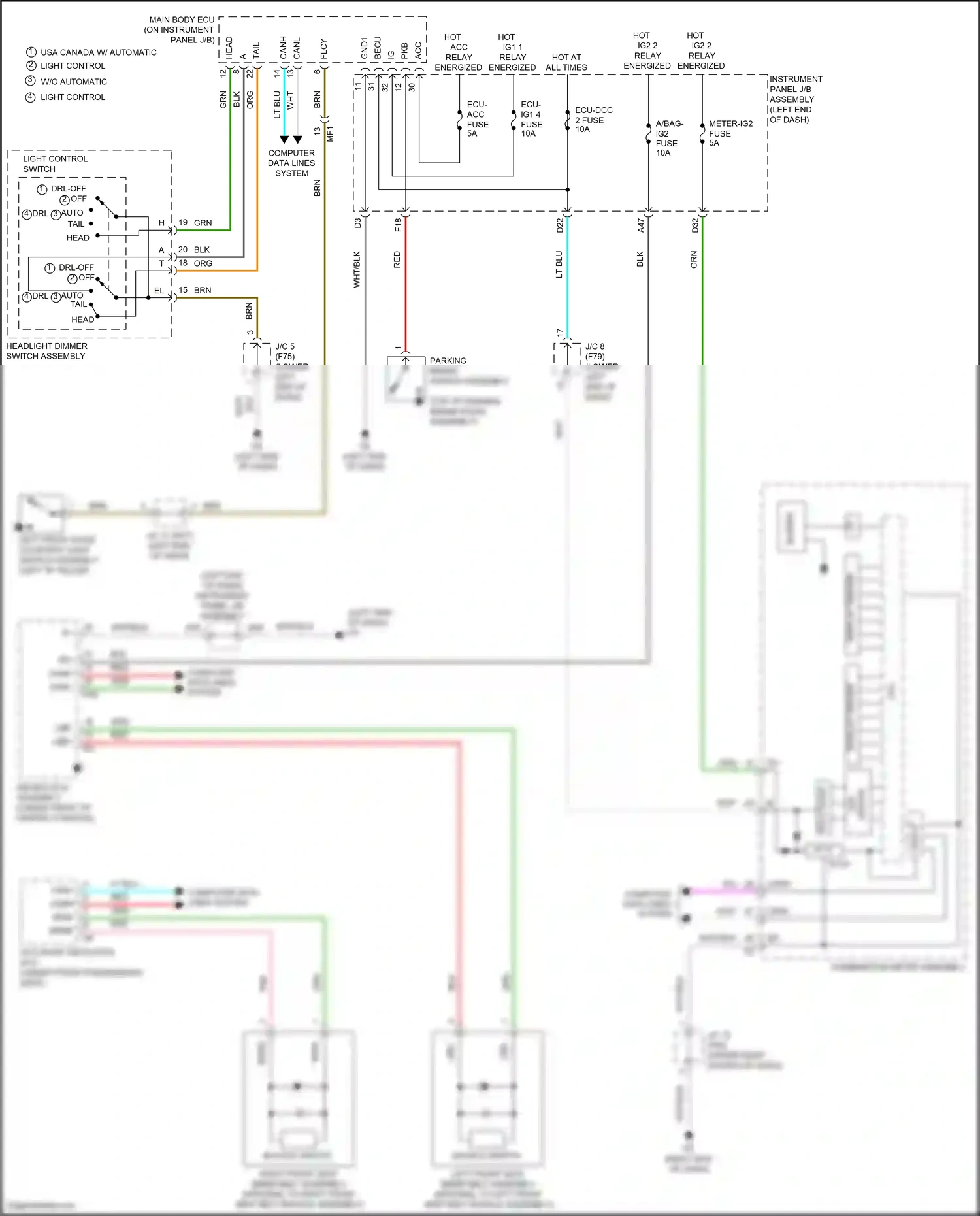Toyota Prius IV (2015-2019) computer data lines system wiring diagram  (32 of 66)