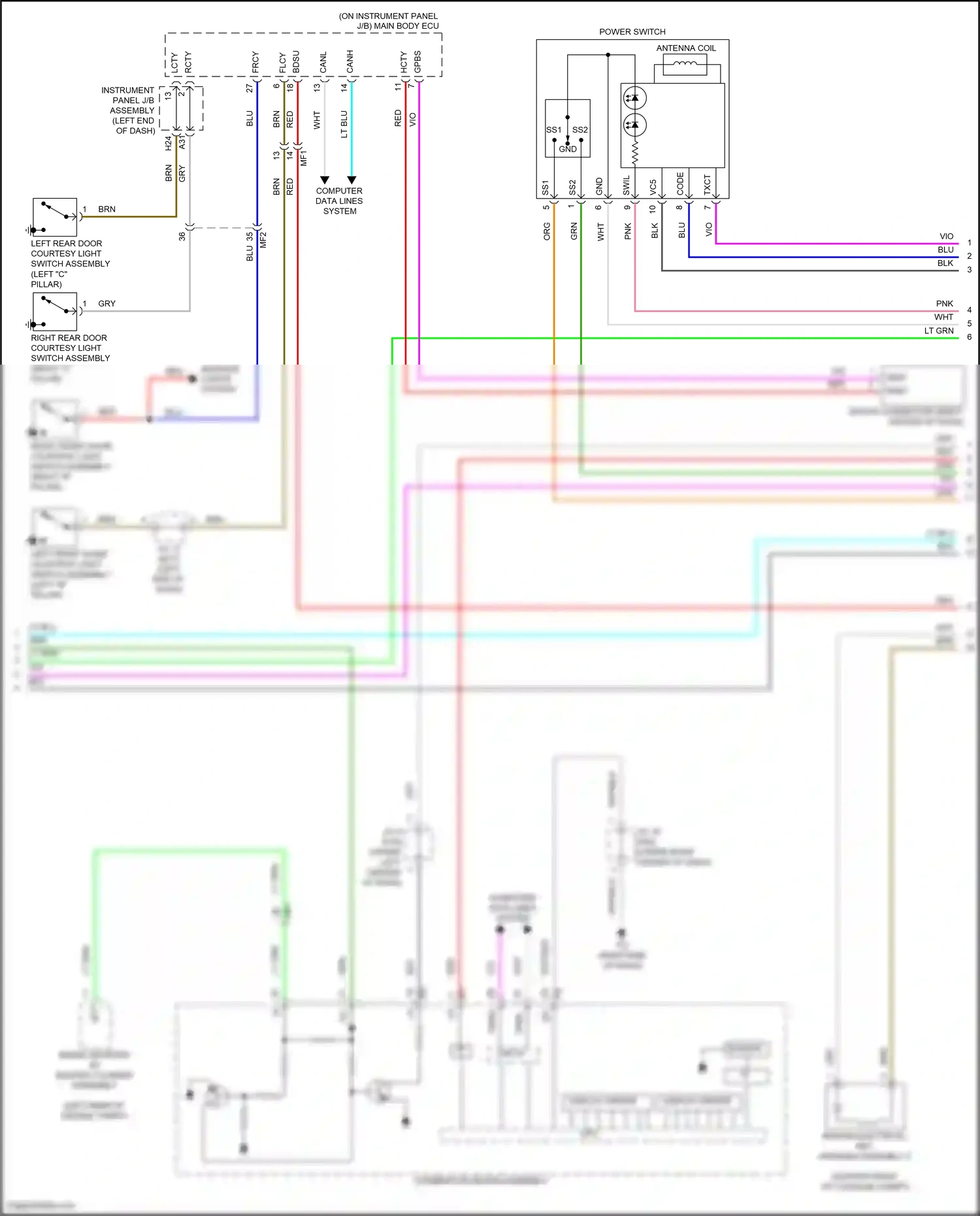 Toyota Prius IV (2015-2019) computer data lines system wiring diagram  (8 of 66)