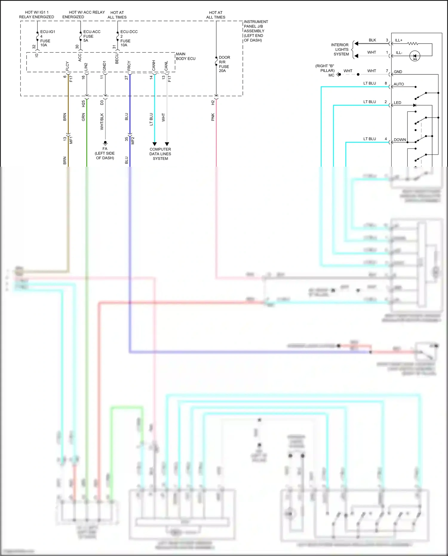 Toyota Prius IV (2015-2019) computer data lines system wiring diagram  (18 of 66)