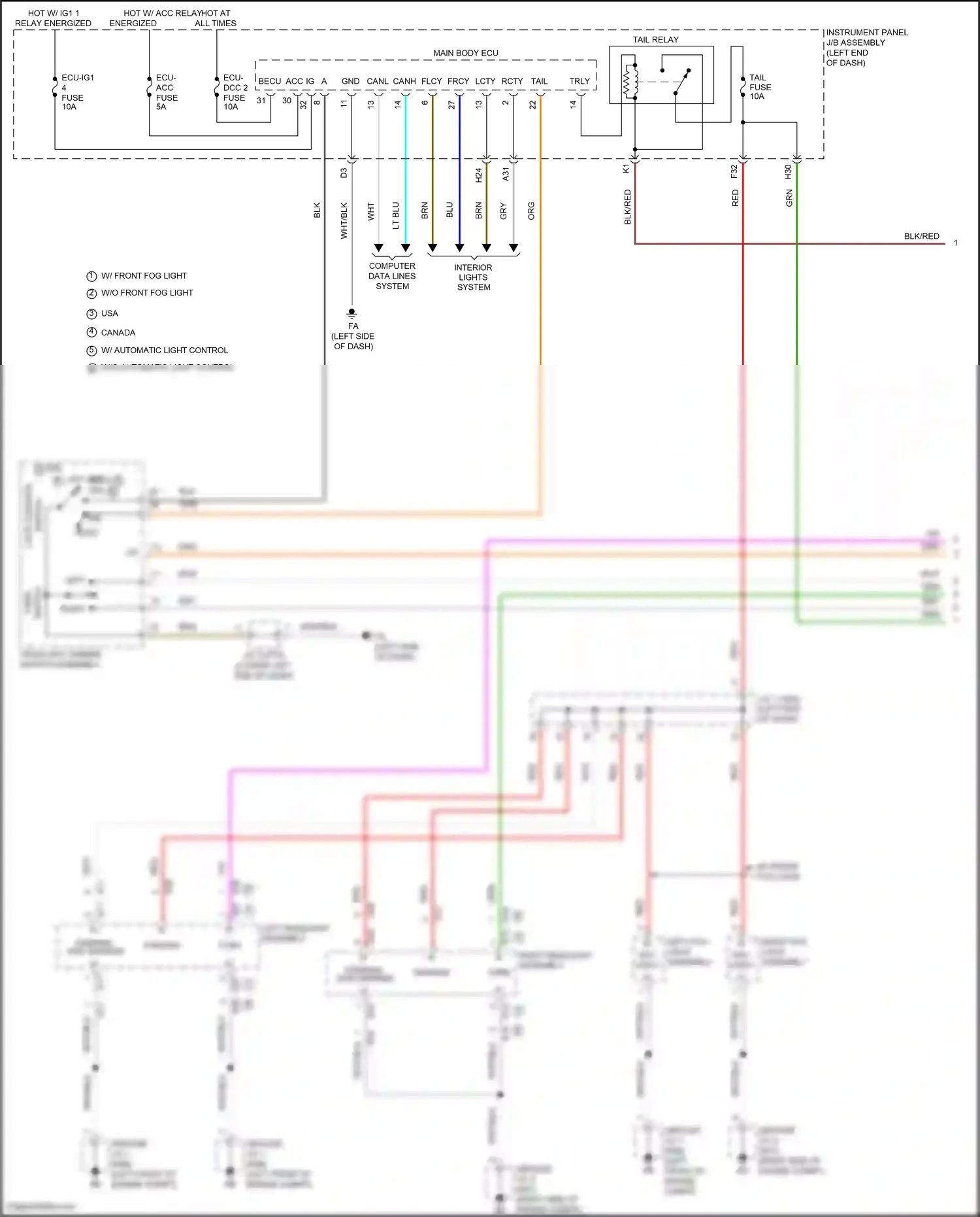 Toyota Prius IV (2015-2019) computer data lines system wiring diagram  (43 of 66)