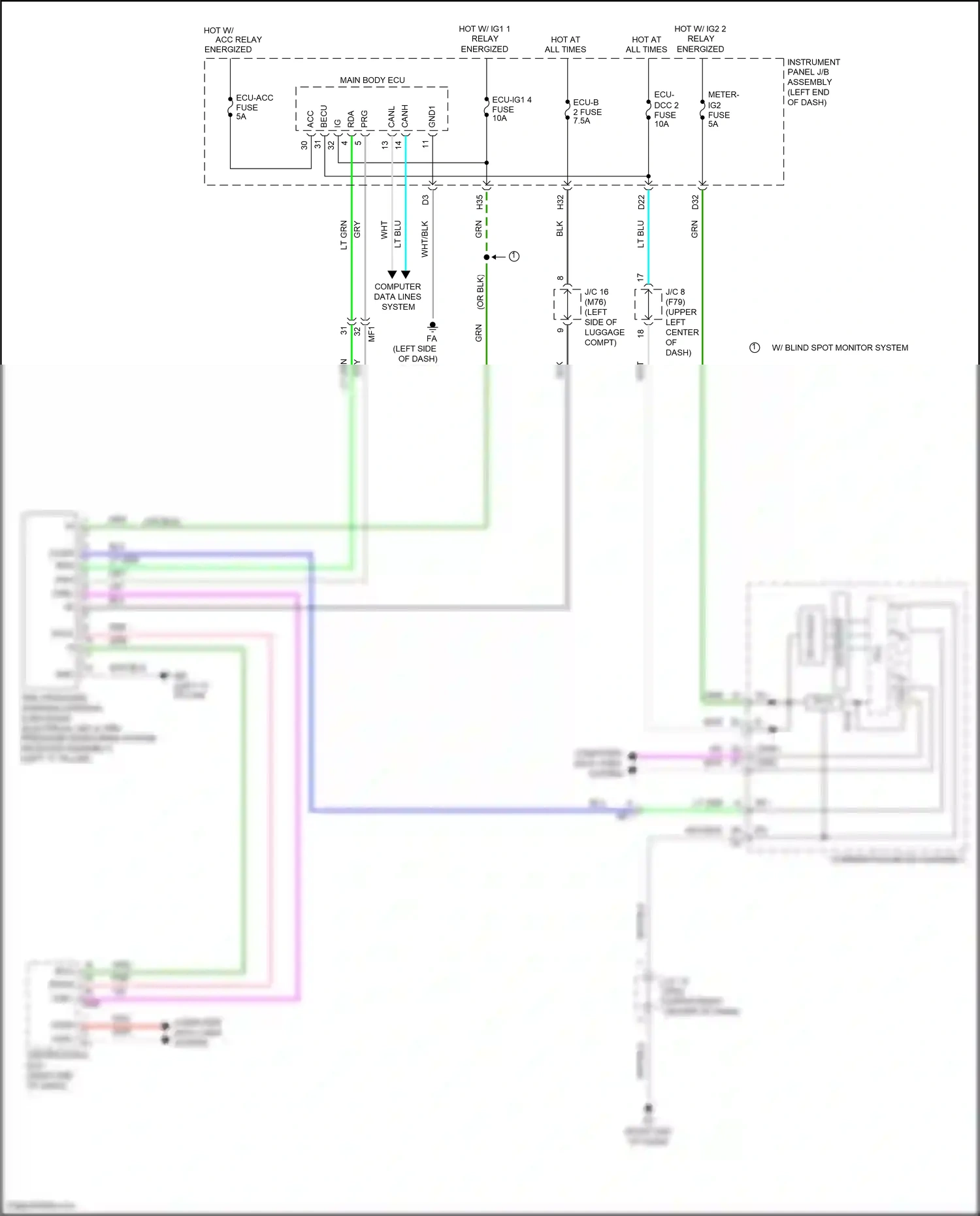 Toyota Prius IV (2015-2019) computer data lines system wiring diagram  (40 of 66)