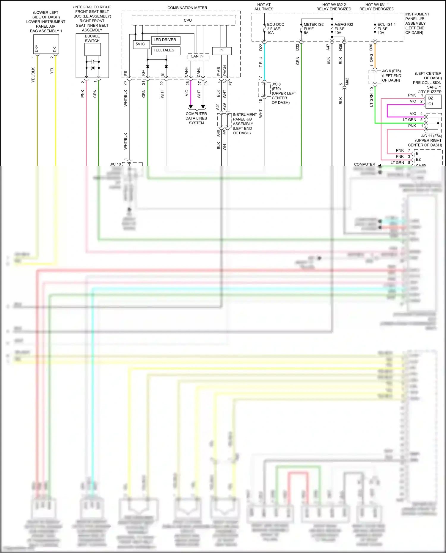 Toyota Prius IV (2015-2019) computer data lines system wiring diagram  (20 of 66)