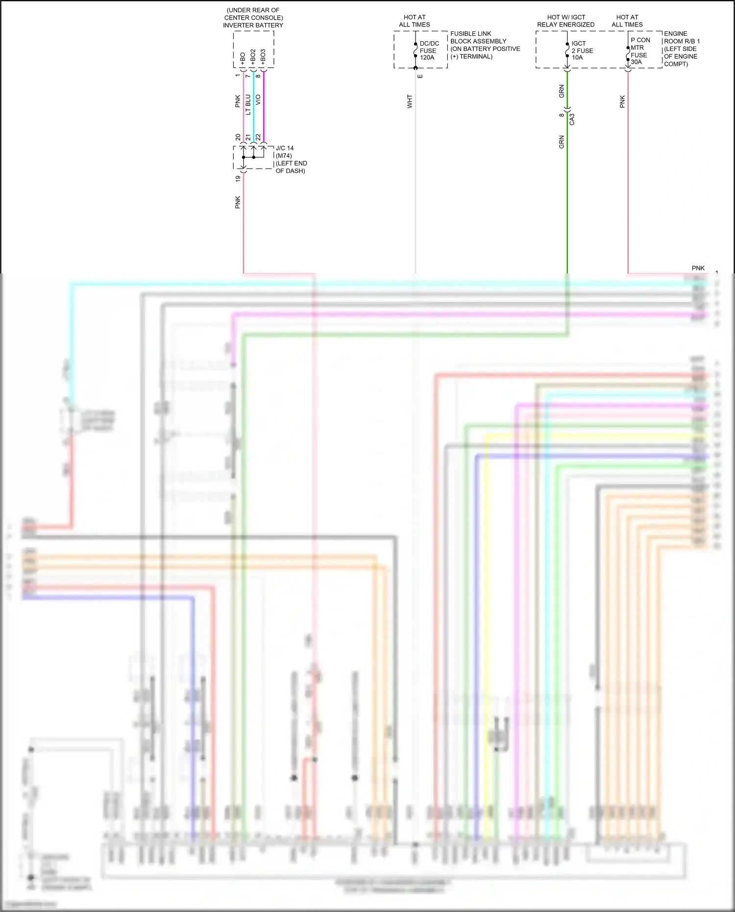 Toyota Prius IV (2015-2019) computer data lines system wiring diagram  (50 of 66)