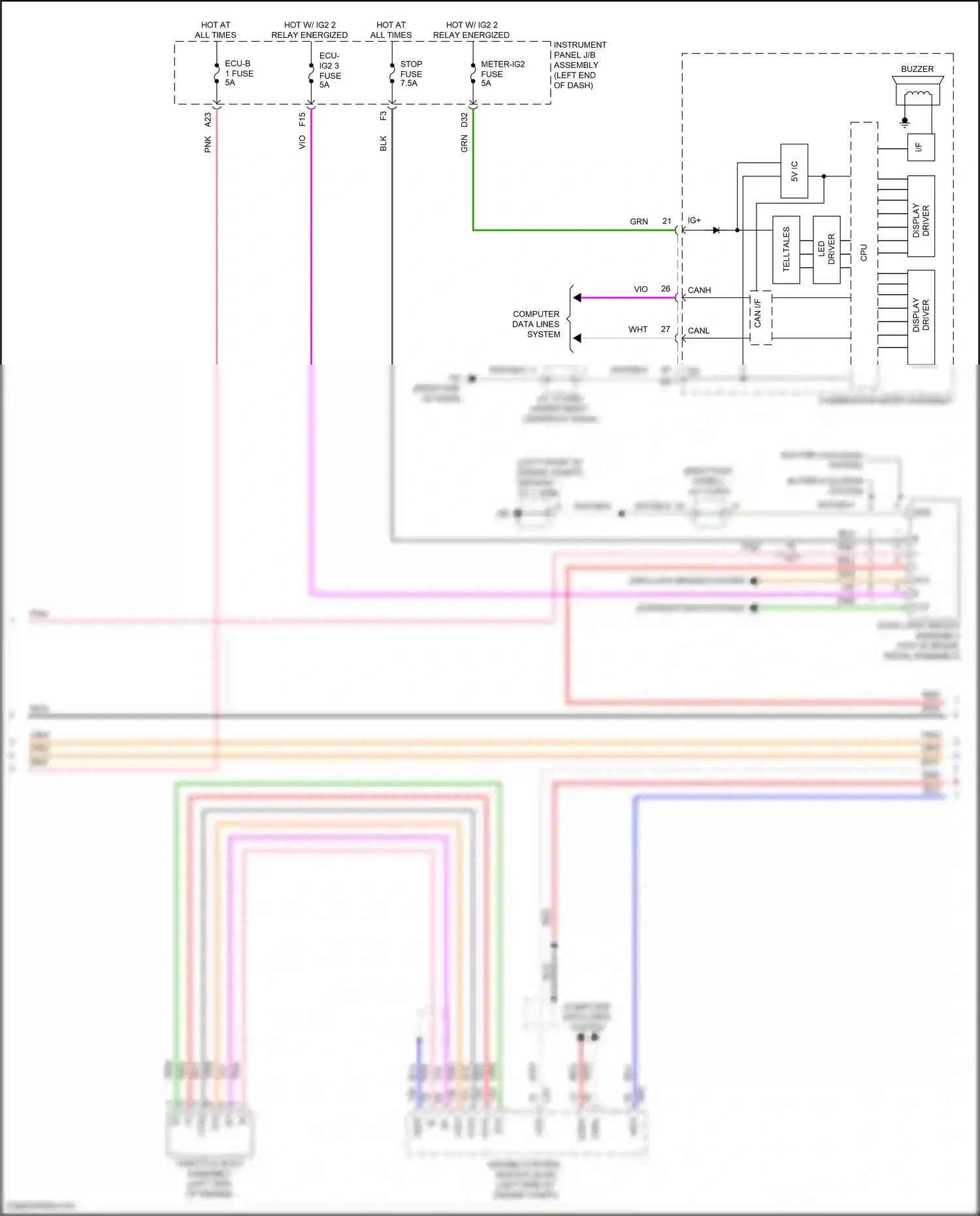 Toyota Prius IV (2015-2019) computer data lines system wiring diagram  (49 of 66)