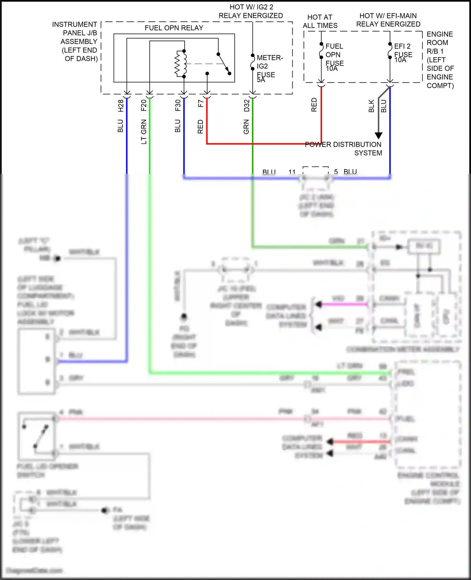 Toyota Prius IV (2015-2019) computer data lines system wiring diagram  (36 of 66)