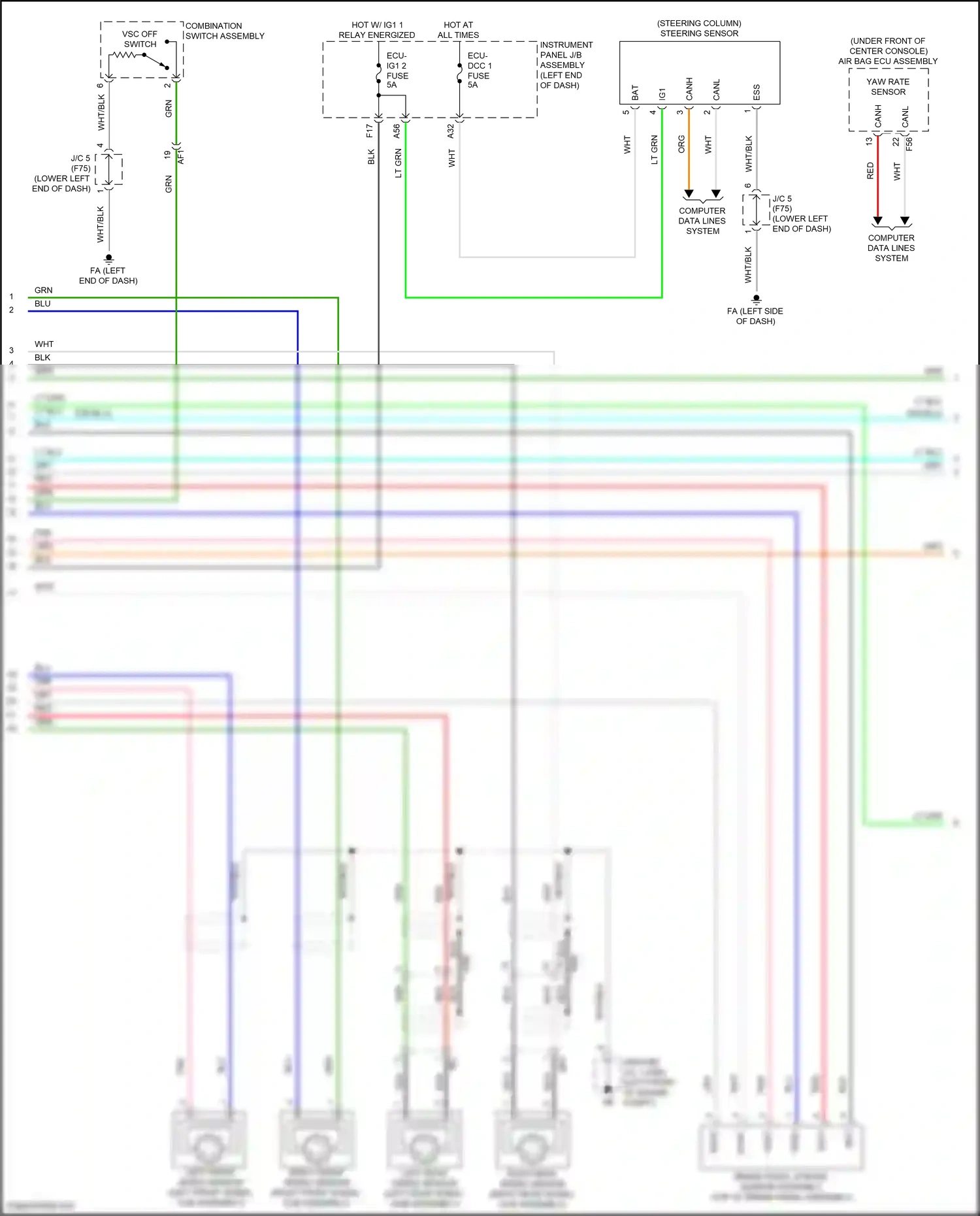 Toyota Prius IV (2015-2019) computer data lines system wiring diagram  (52 of 66)
