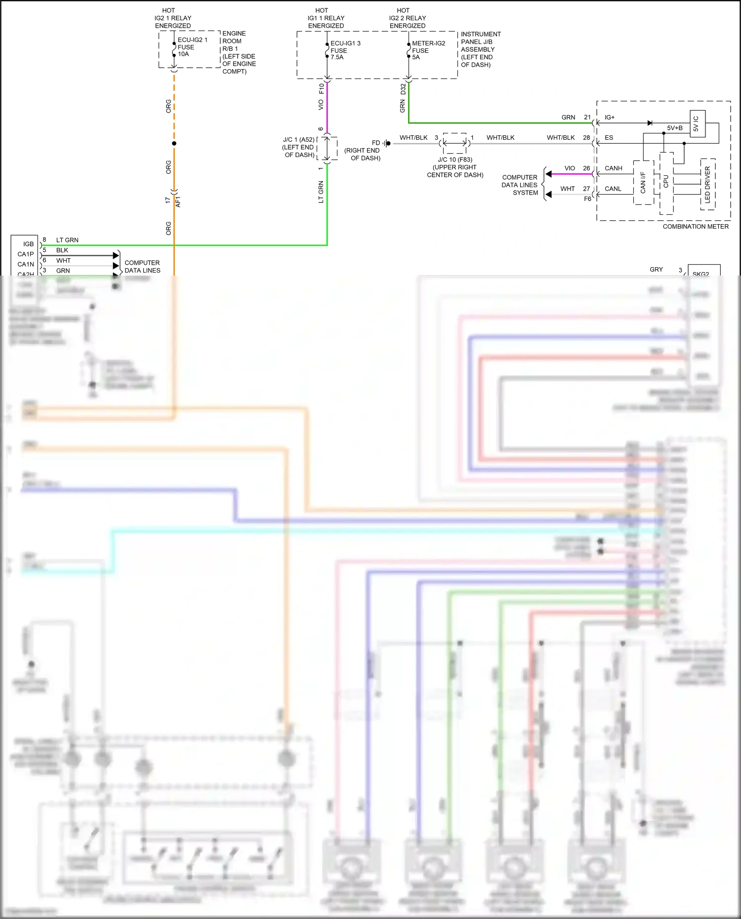 Toyota Prius IV (2015-2019) computer data lines system wiring diagram  (15 of 66)