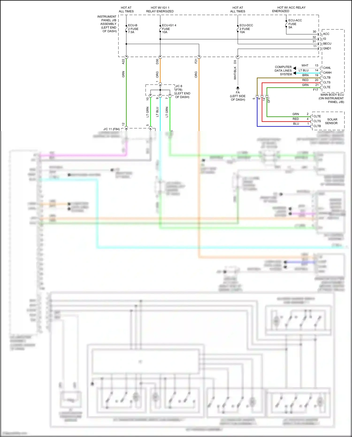 Toyota Prius IV (2015-2019) computer data lines system wiring diagram  (41 of 66)