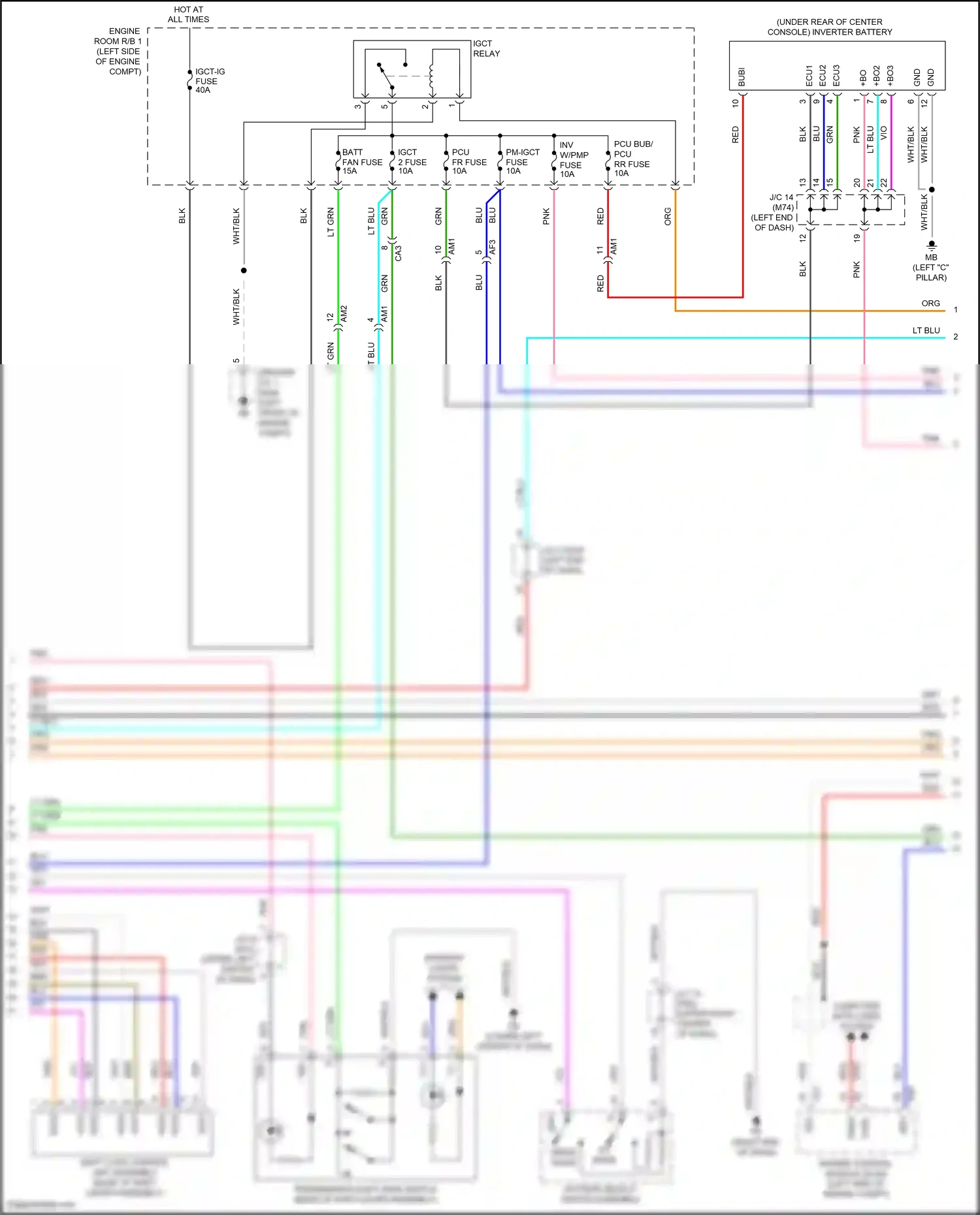 Toyota Prius IV (2015-2019) pattern select switch assembly wiring diagram  (4 of 4)