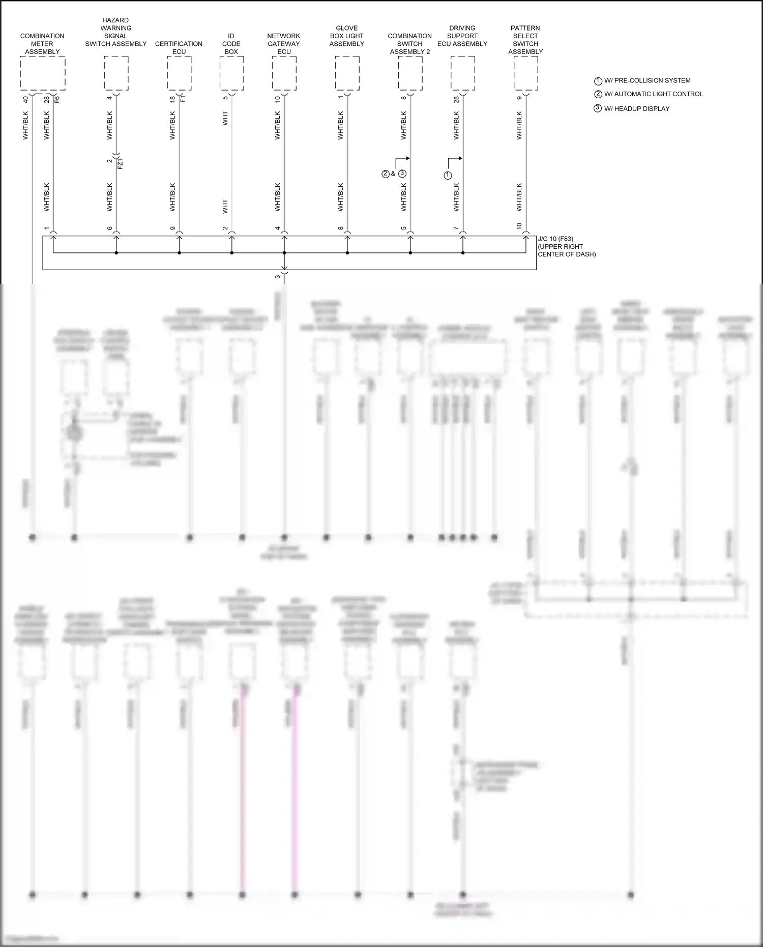 Toyota Prius IV (2015-2019) pattern select switch assembly wiring diagram  (1 of 4)