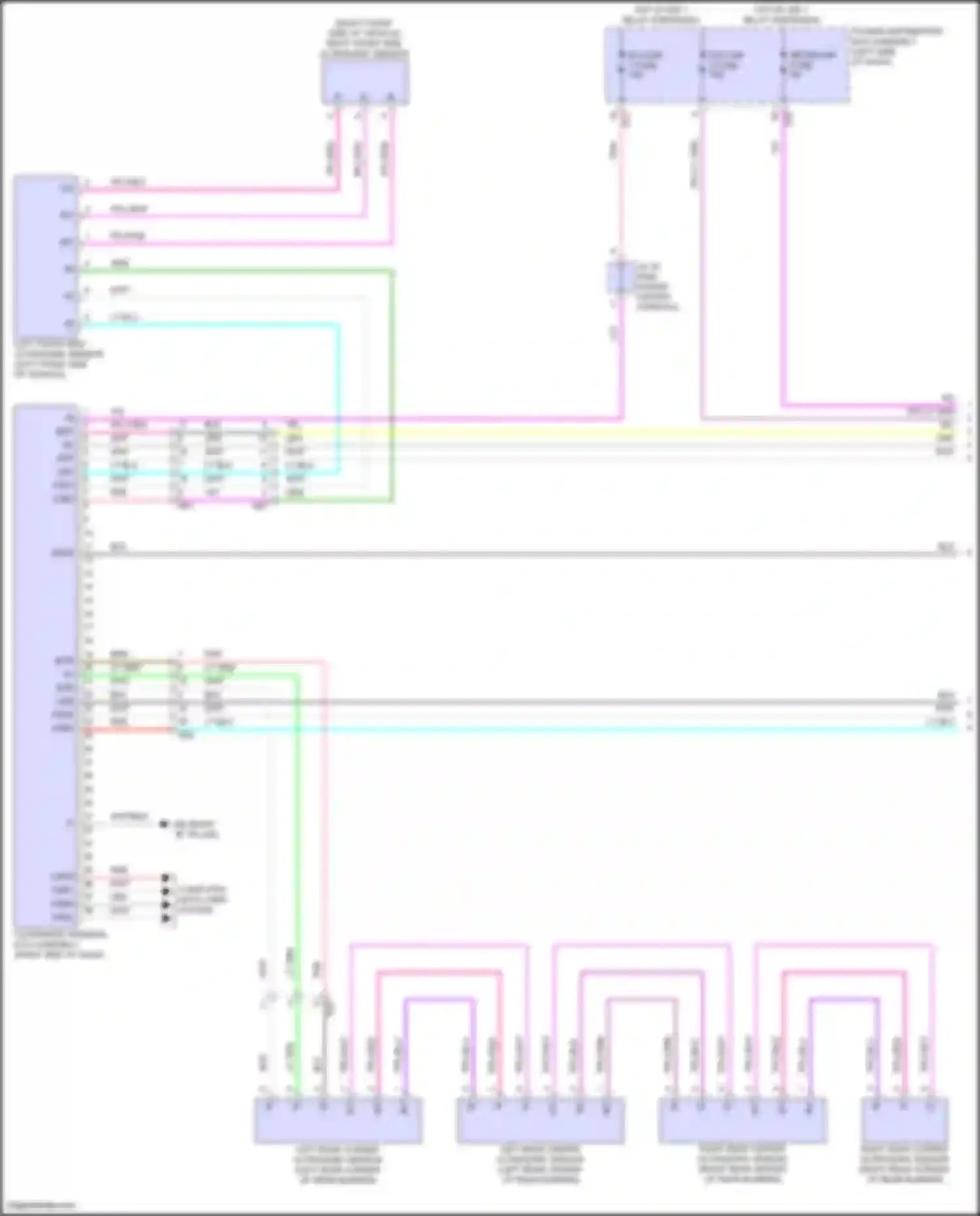 Prius Toyota V (2023-2024): Rear sonar circuit (1 of 2)