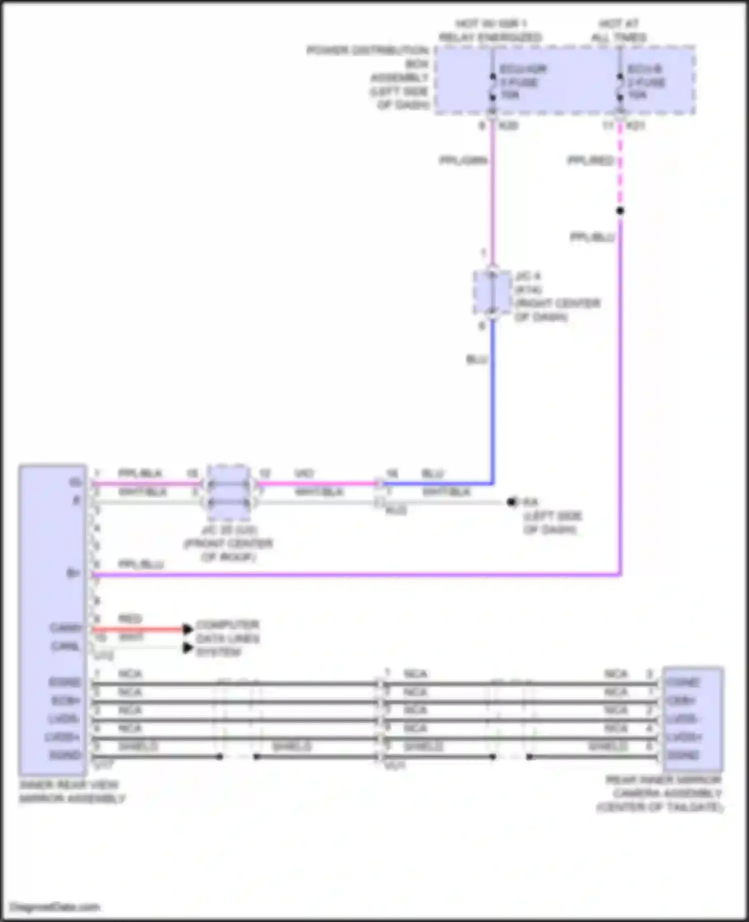Prius Toyota V (2023-2024): Electrochromic mirror circuit