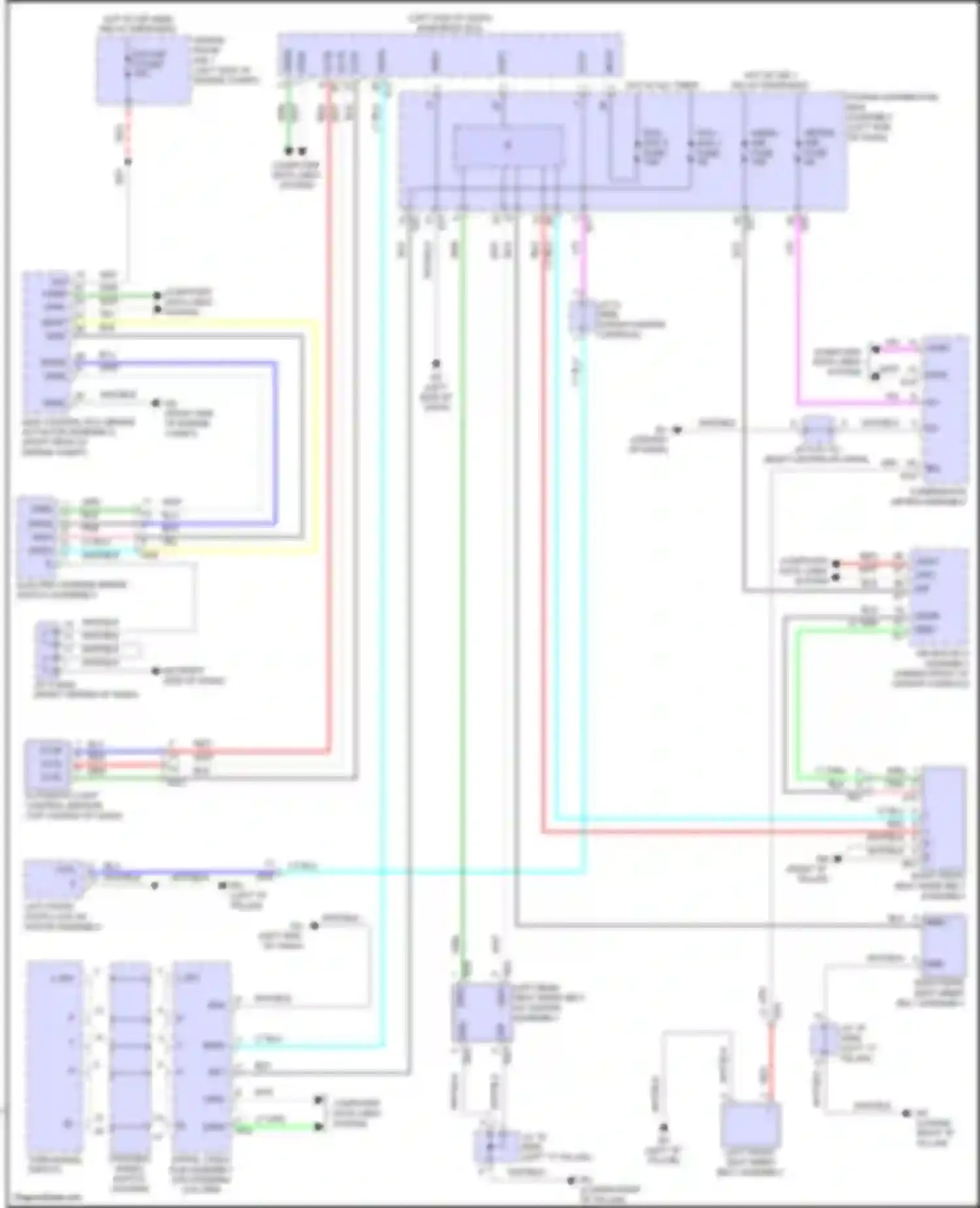 Prius Toyota V (2023-2024): Key reminder & seat belt warning circuit