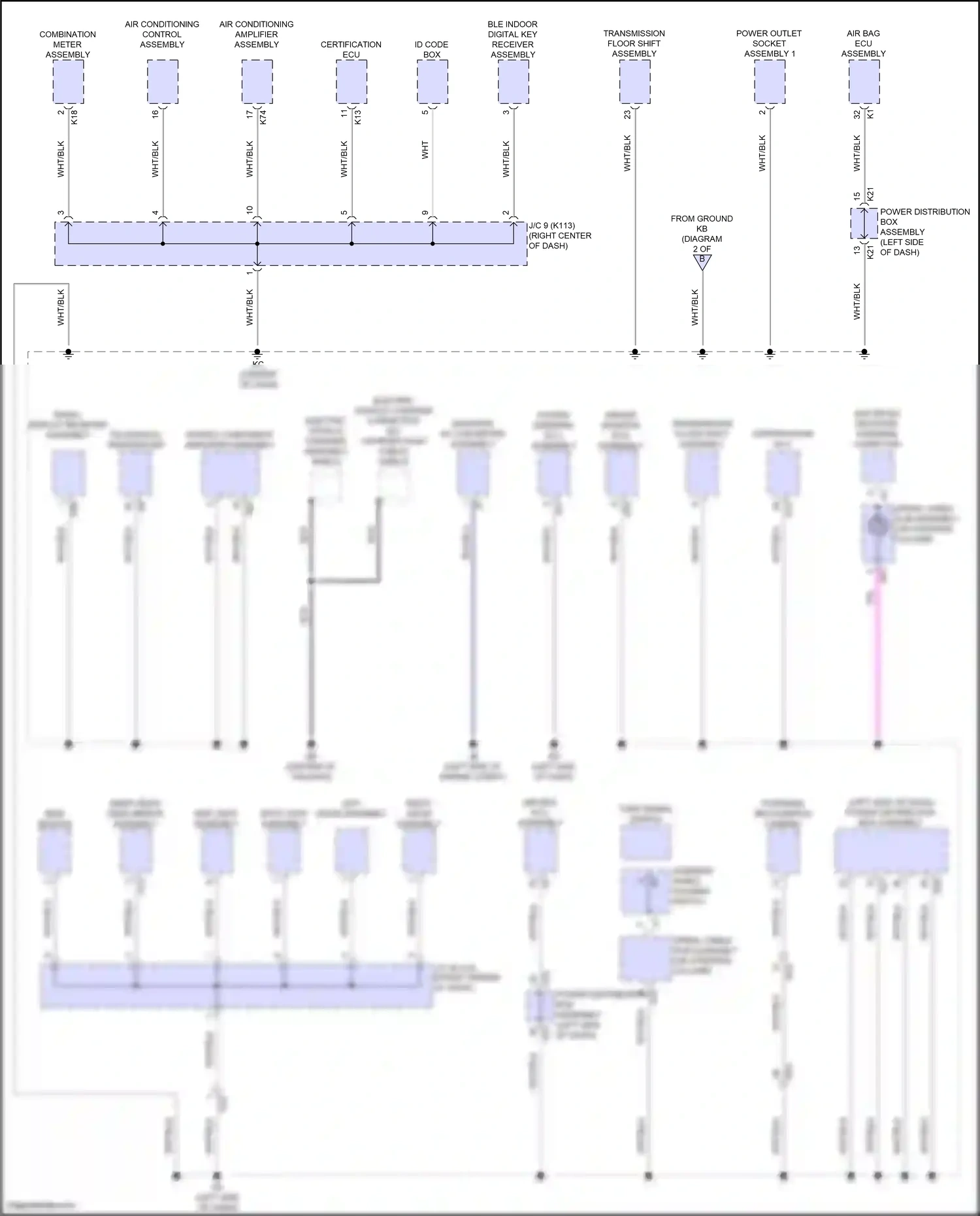 Toyota Prius V (2023-2024) id code box wiring diagram  (1 of 3)