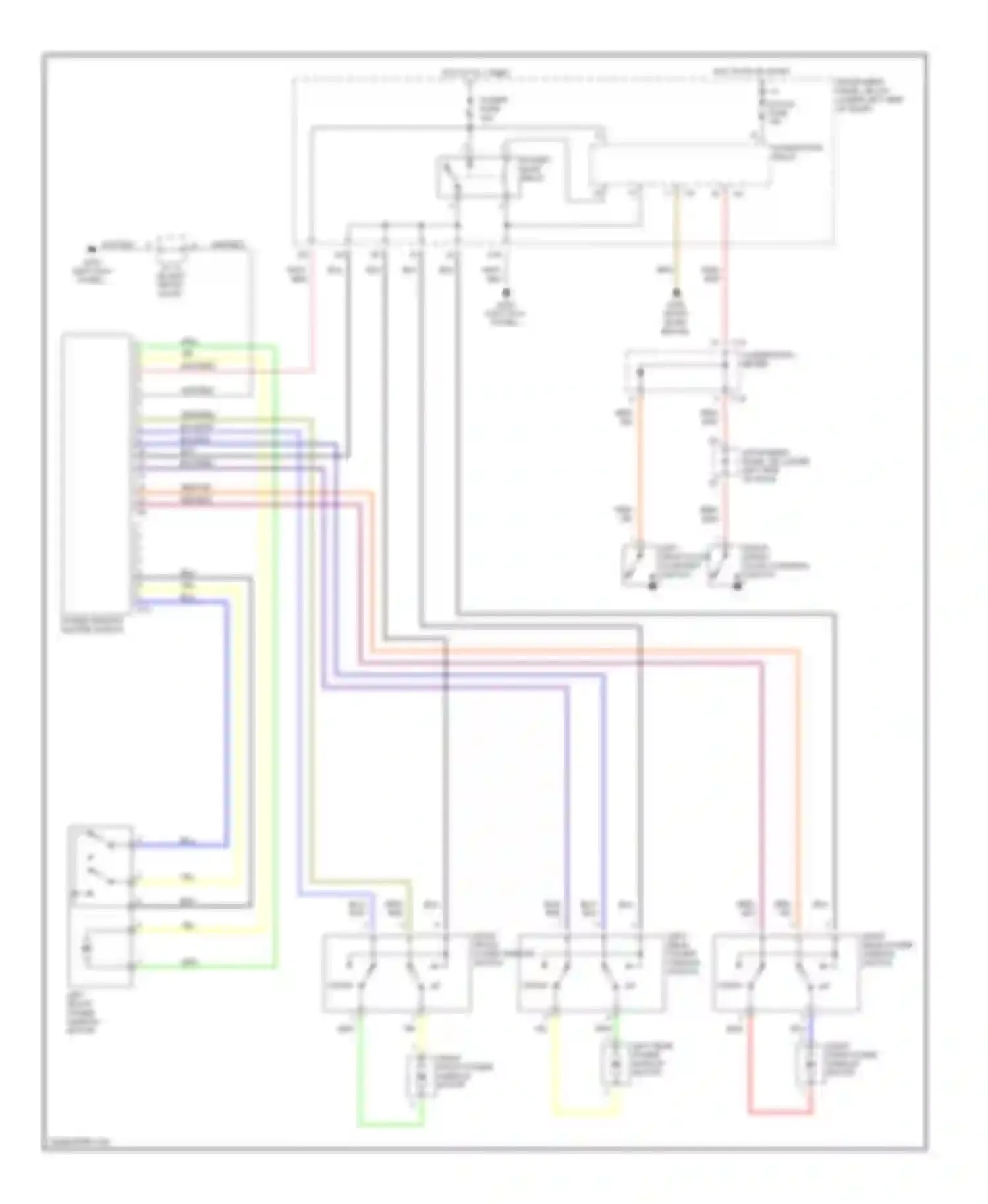 RAV4 Toyota I (1994-2000): Power window circuit