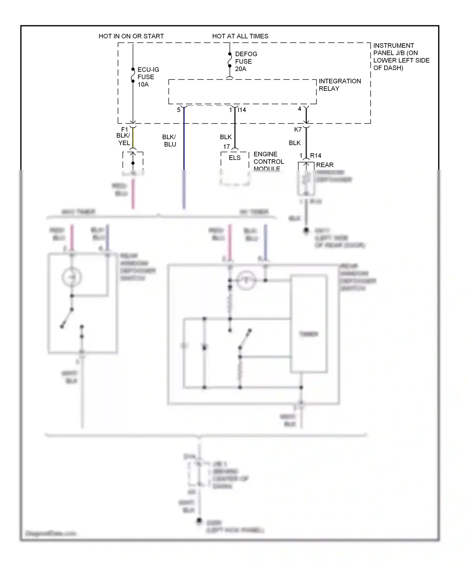 Toyota RAV4 I (1994-2000) engine control module els wiring diagram  (1 of 1)