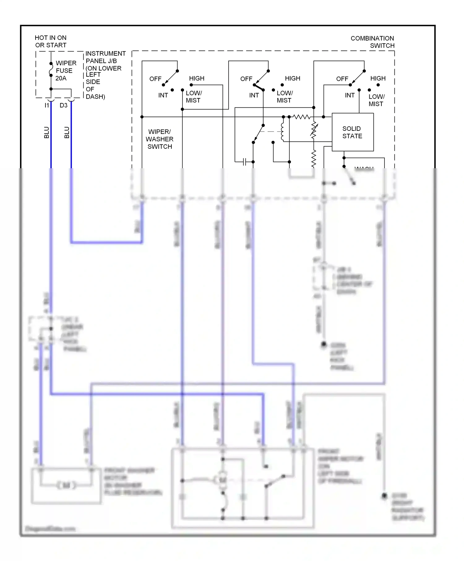 Toyota RAV4 I (1994-2000) solid state wiring diagram  (1 of 3)