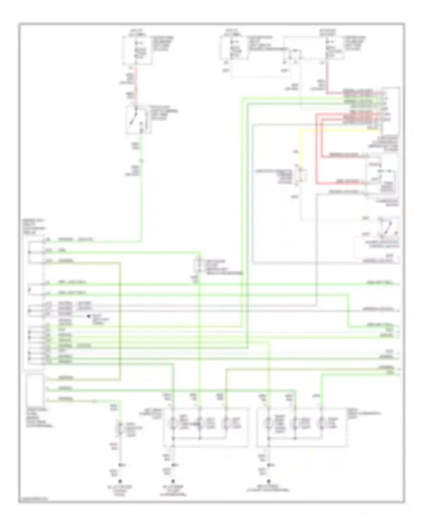 RAV4 Toyota II facelift (2003-2006): Exterior lamps circuit (1 of 2)