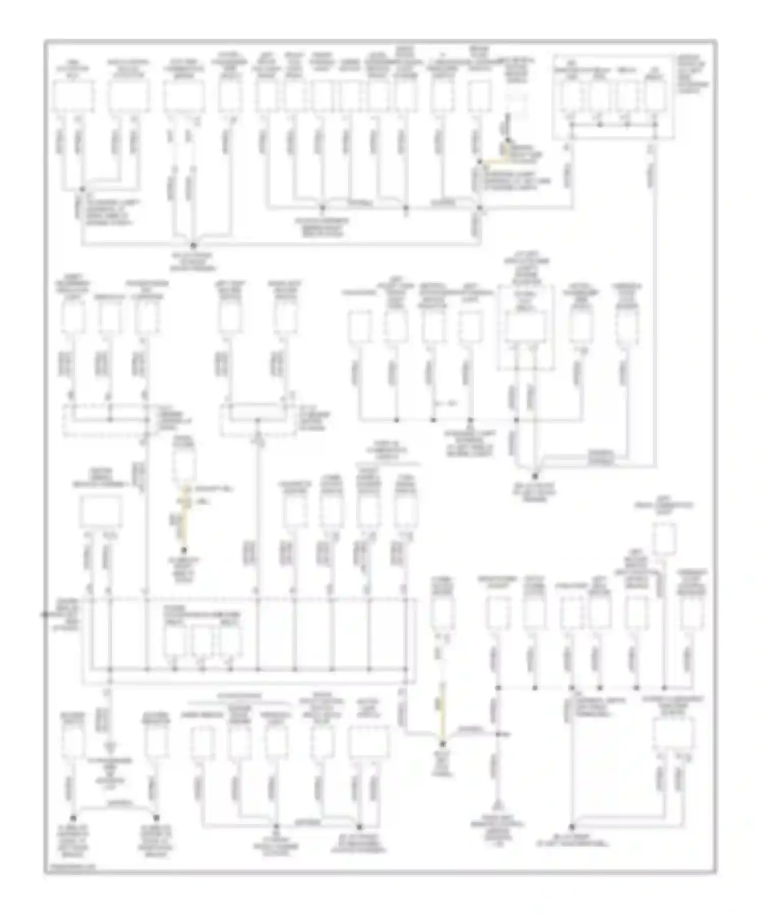 RAV4 Toyota II facelift (2003-2006): Ground distribution circuit (1 of 2)
