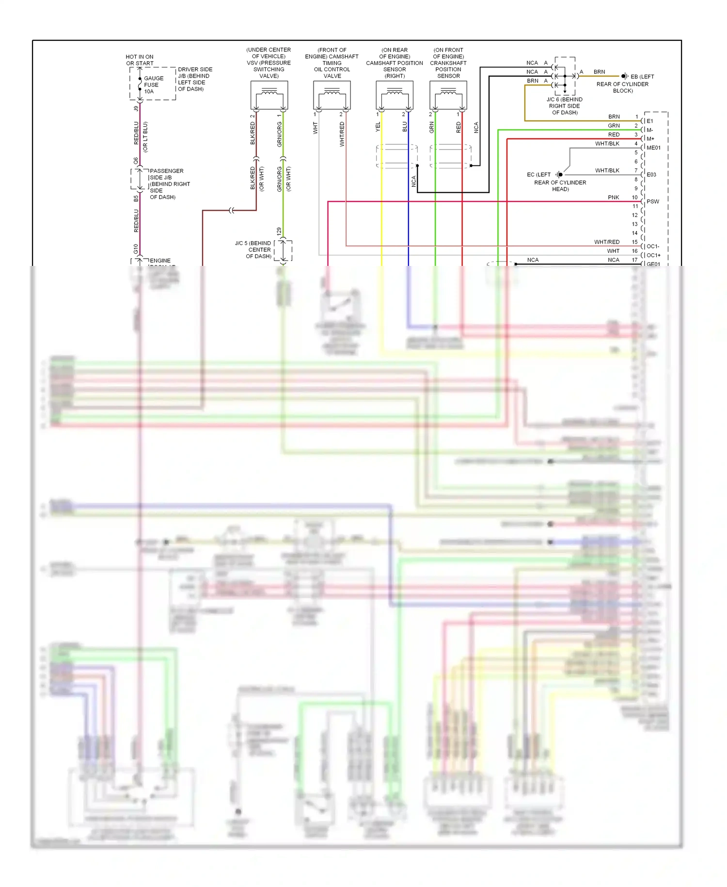 Toyota RAV4 II facelift (2003-2006) computer data lines system wiring diagram  (1 of 1)