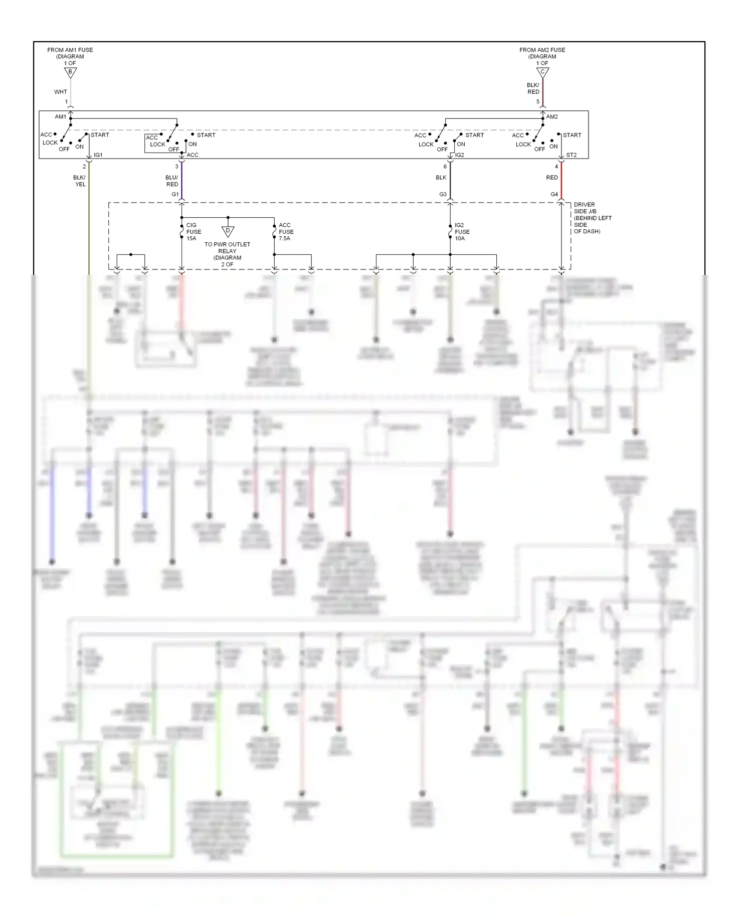 Toyota RAV4 II facelift (2003-2006) engine control module wiring diagram  (3 of 3)