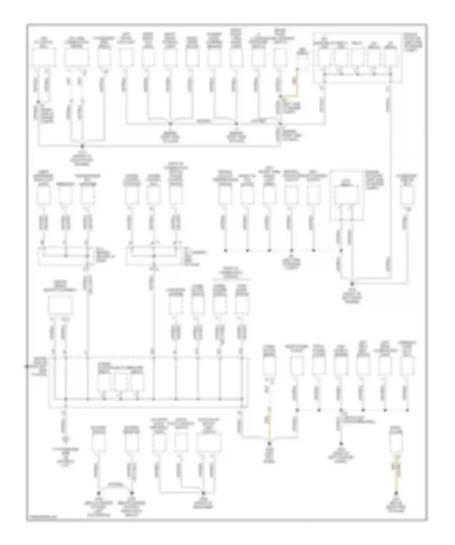 RAV4 Toyota II (2000-2003): Ground distribution circuit (1 of 2)