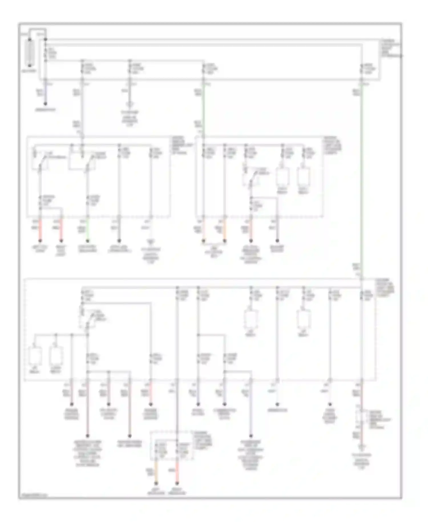 RAV4 Toyota II (2000-2003): Power distribution circuit (1 of 2)