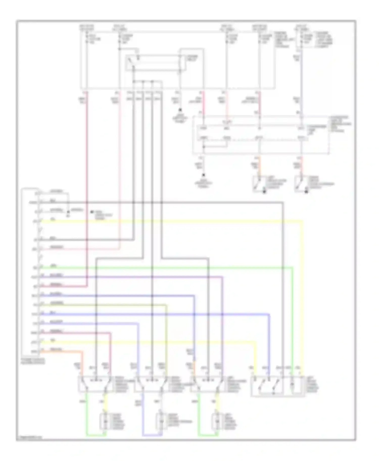 RAV4 Toyota II (2000-2003): Power window circuit