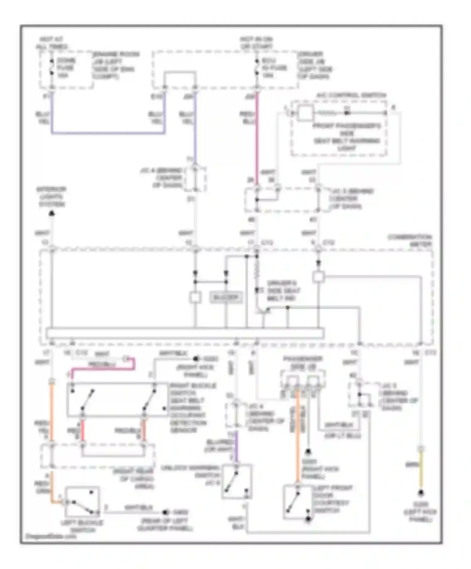 RAV4 Toyota II (2000-2003): Warning system circuits