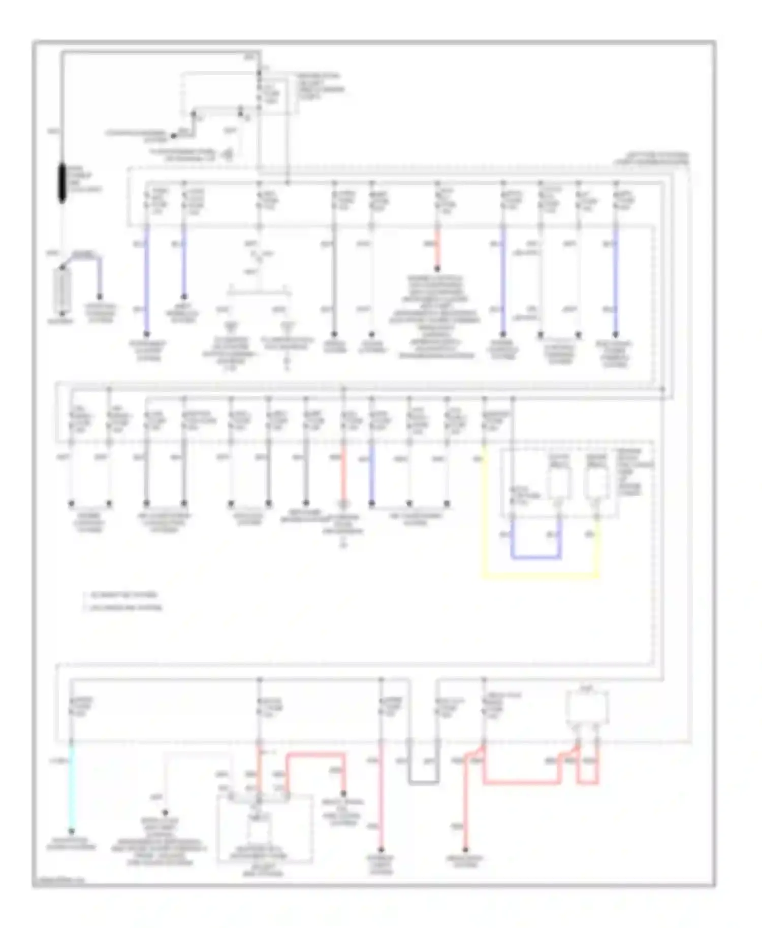RAV4 Toyota III facelift (2010-2016): Power distribution circuit, except ev (1 of 4)