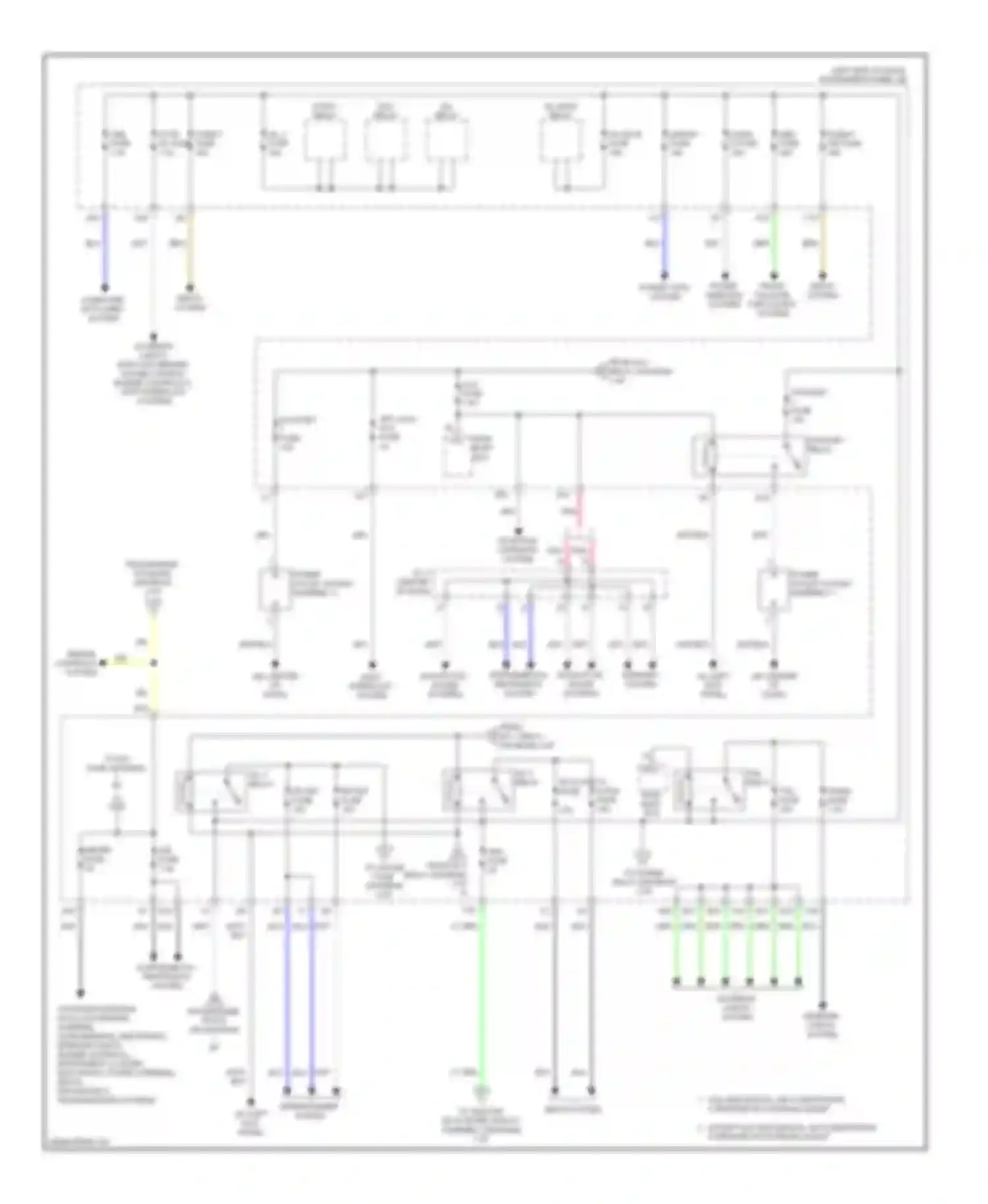 RAV4 Toyota III facelift (2010-2016): Power distribution circuit, except ev (3 of 4)