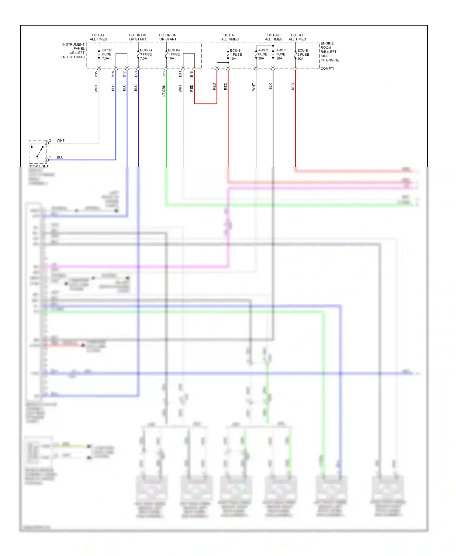 Toyota RAV4 III facelift (2010-2016) computer data lines system wiring diagram  (11 of 112)