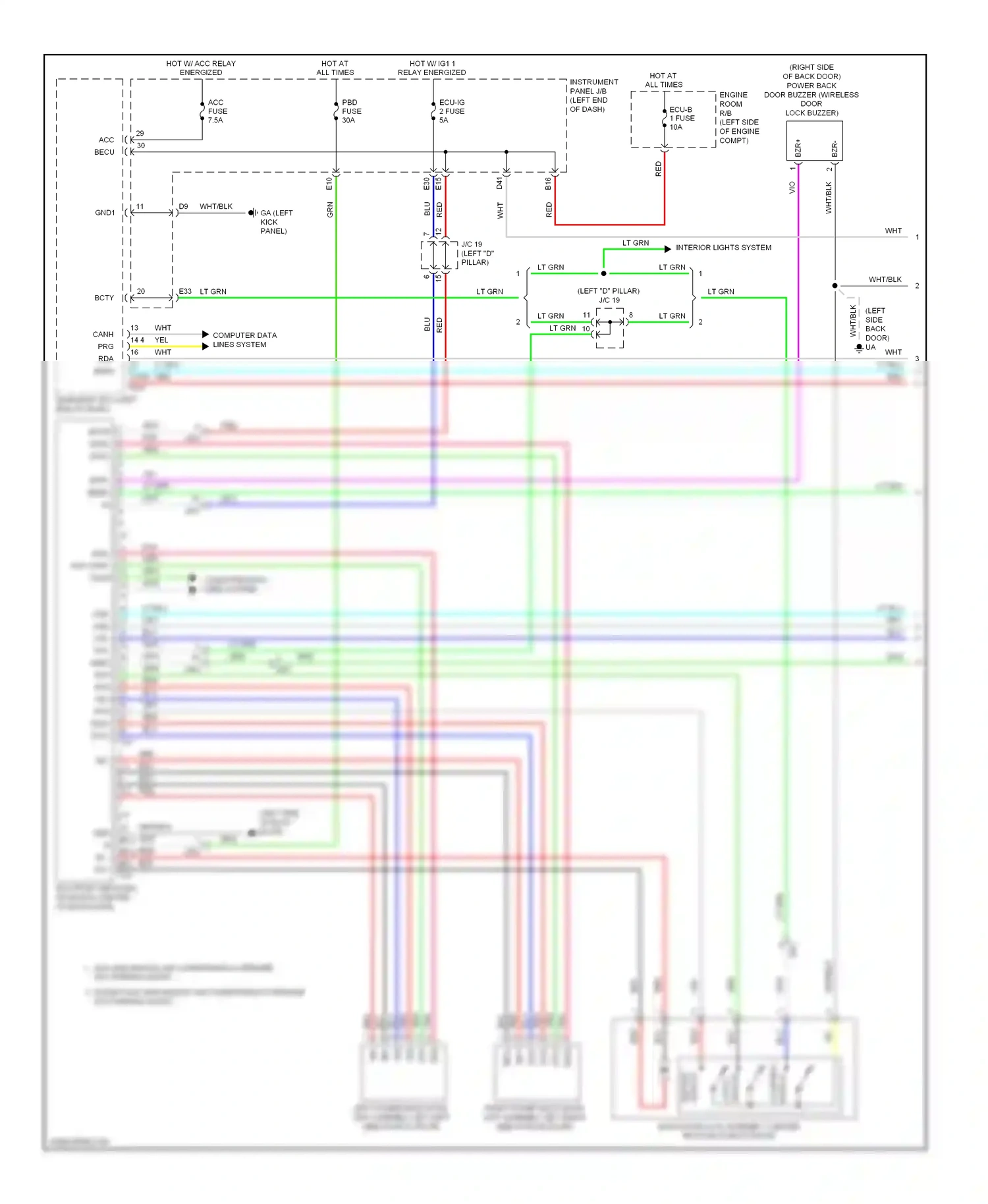 Toyota RAV4 III facelift (2010-2016) computer data lines system wiring diagram  (103 of 112)