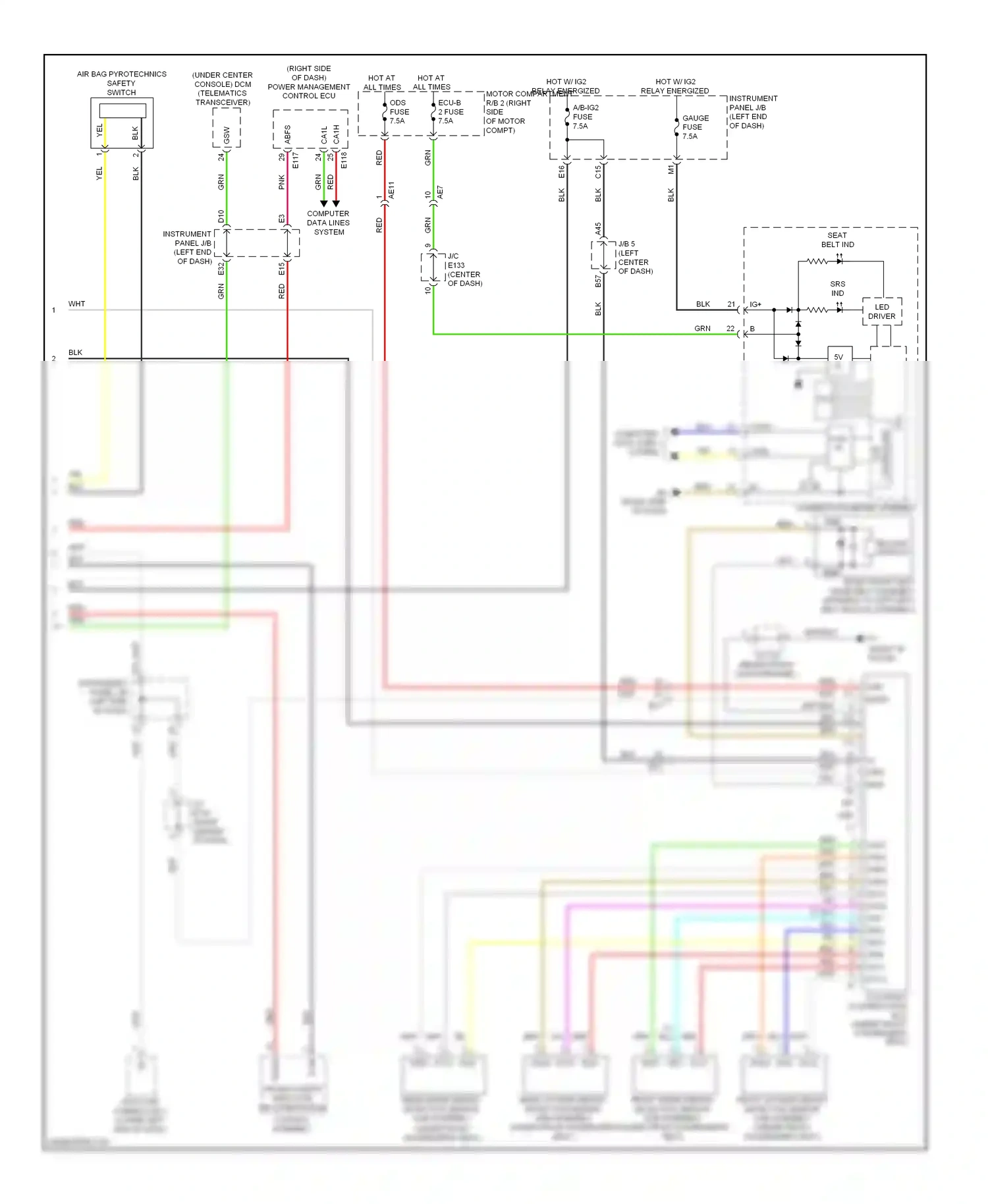 Toyota RAV4 III facelift (2010-2016) computer data lines system wiring diagram  (98 of 112)