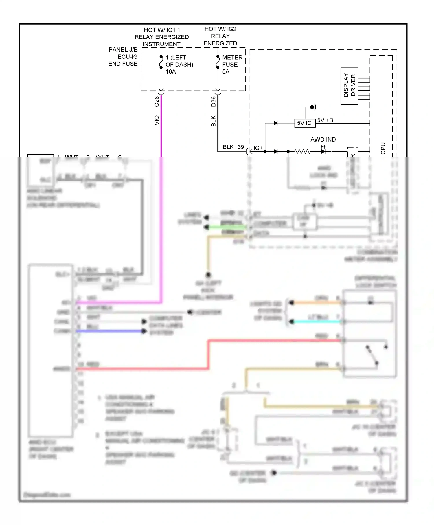 Toyota RAV4 III facelift (2010-2016) computer data lines system wiring diagram  (91 of 112)