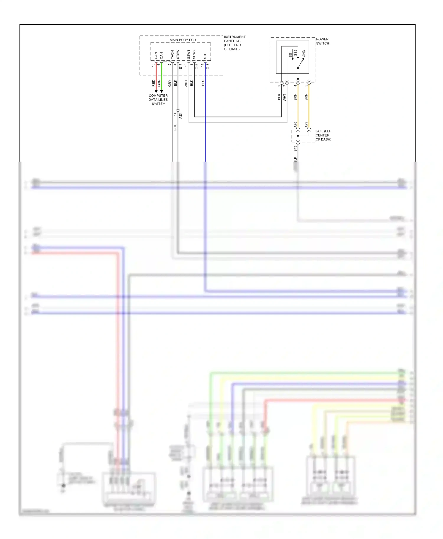 Toyota RAV4 III facelift (2010-2016) computer data lines system wiring diagram  (37 of 112)